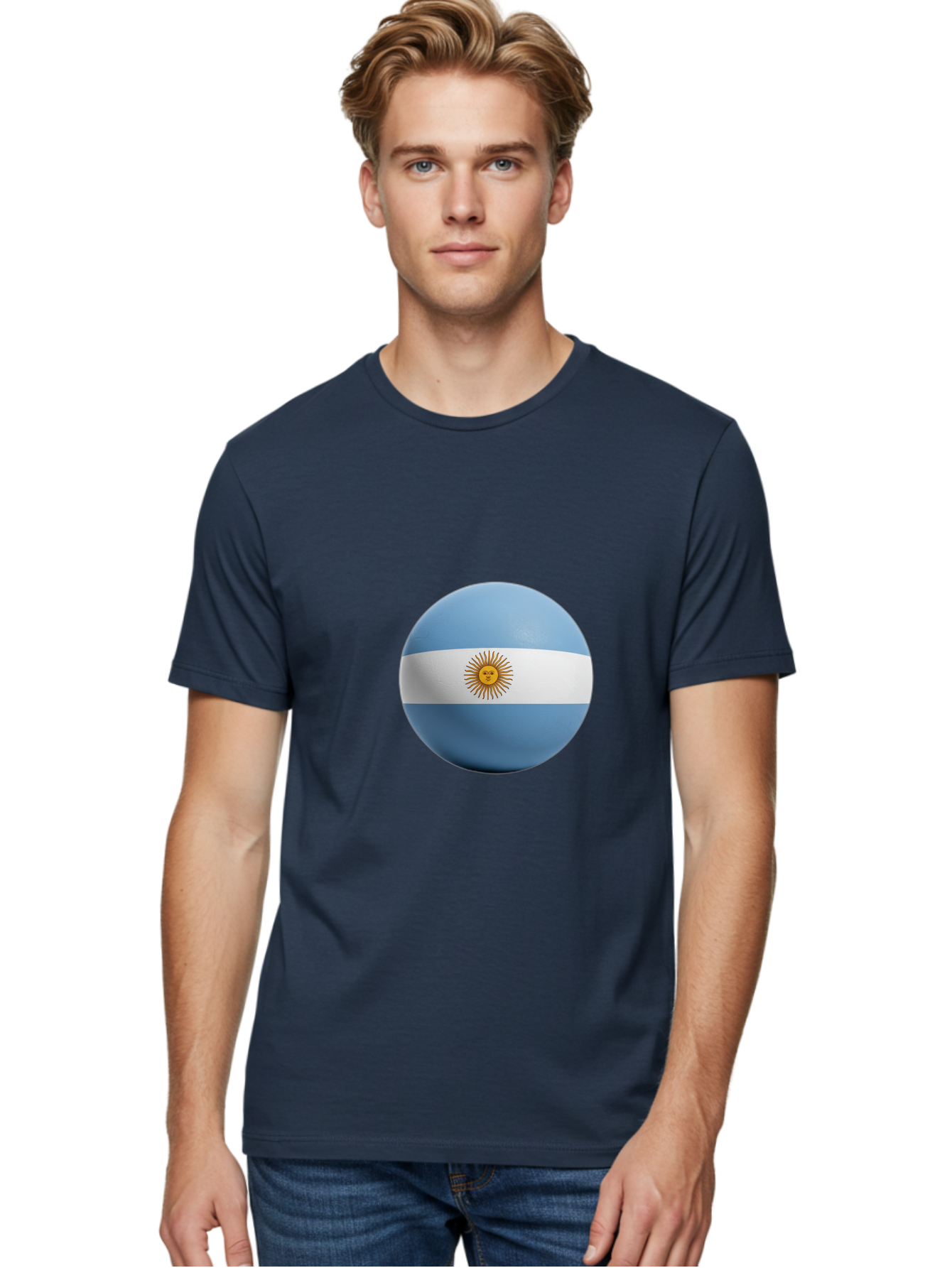Argentina-Flag-Sphere Men'S Graphic Tee, 100% Cotton, Comfortable Casual Summer Wear, Machine Washable, Vintage Camera, Old Camera, Antique Camera, Black Camera, Classic Photography, Photography Equipment, Nostalgic Device, Film Camera, Bal713