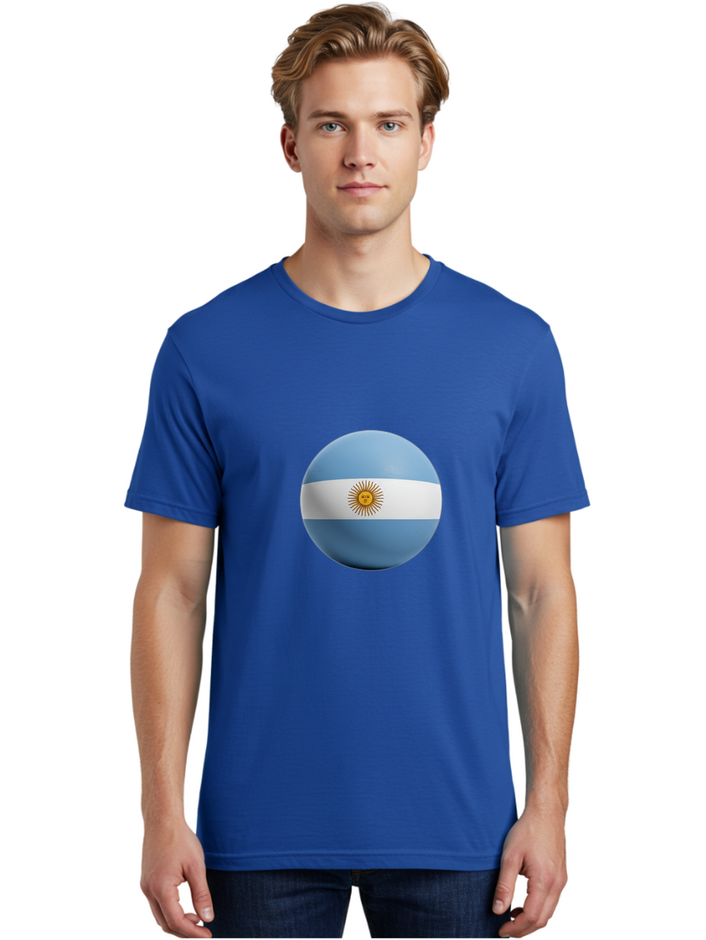 Argentina-Flag-Sphere Men'S Graphic Tee, 100% Cotton, Comfortable Casual Summer Wear, Machine Washable, Vintage Camera, Old Camera, Antique Camera, Black Camera, Classic Photography, Photography Equipment, Nostalgic Device, Film Camera, Bal713
