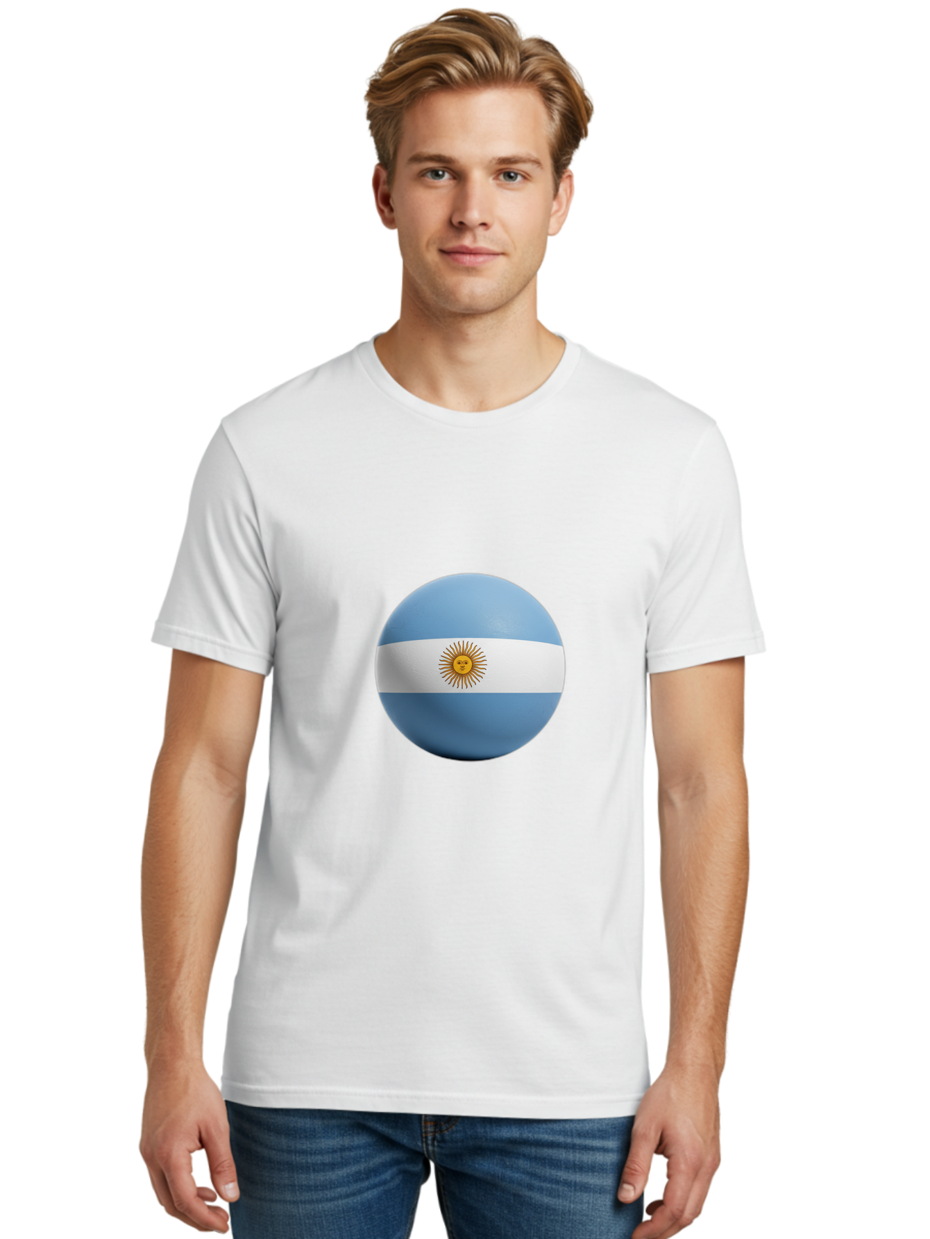 Argentina-Flag-Sphere Men'S Graphic Tee, 100% Cotton, Comfortable Casual Summer Wear, Machine Washable, Vintage Camera, Old Camera, Antique Camera, Black Camera, Classic Photography, Photography Equipment, Nostalgic Device, Film Camera, Bal713