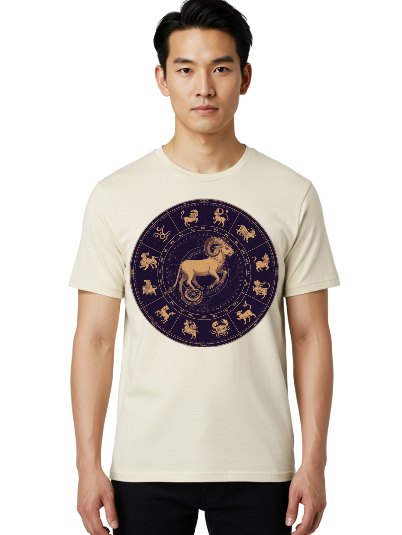 Aries-Zodiac-Circle Men'S Graphic Tee, 100% Cotton, Comfortable Casual Summer Wear, Machine Washable, Vintage Camera, Old Camera, Antique Camera, Black Camera, Classic Photography, Photography Equipment, Nostalgic Device, Film Camera, Bal715
