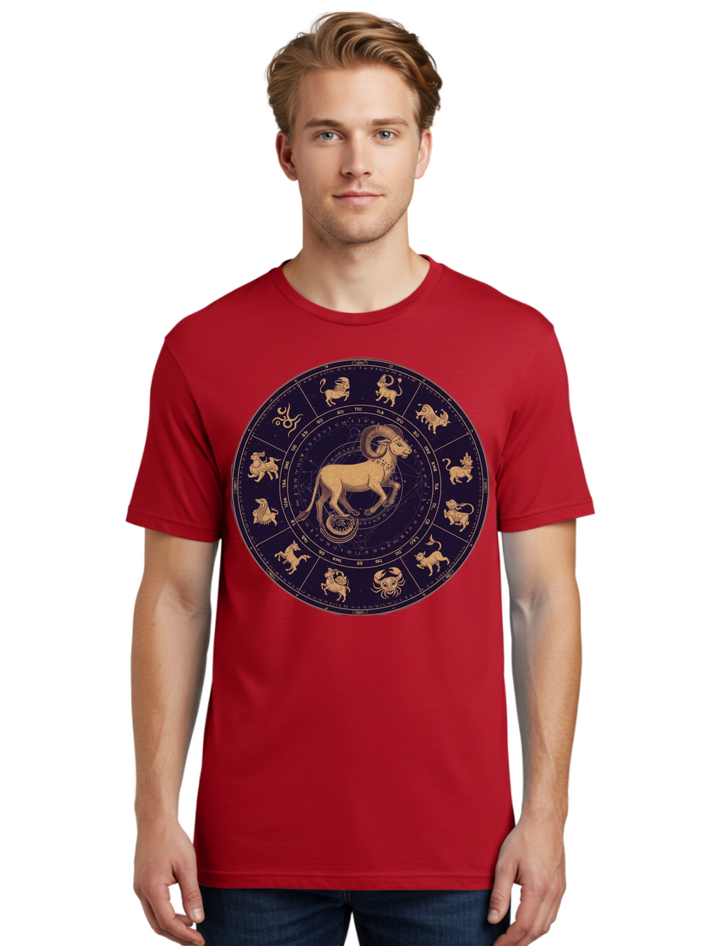 Aries-Zodiac-Circle Men'S Graphic Tee, 100% Cotton, Comfortable Casual Summer Wear, Machine Washable, Vintage Camera, Old Camera, Antique Camera, Black Camera, Classic Photography, Photography Equipment, Nostalgic Device, Film Camera, Bal715