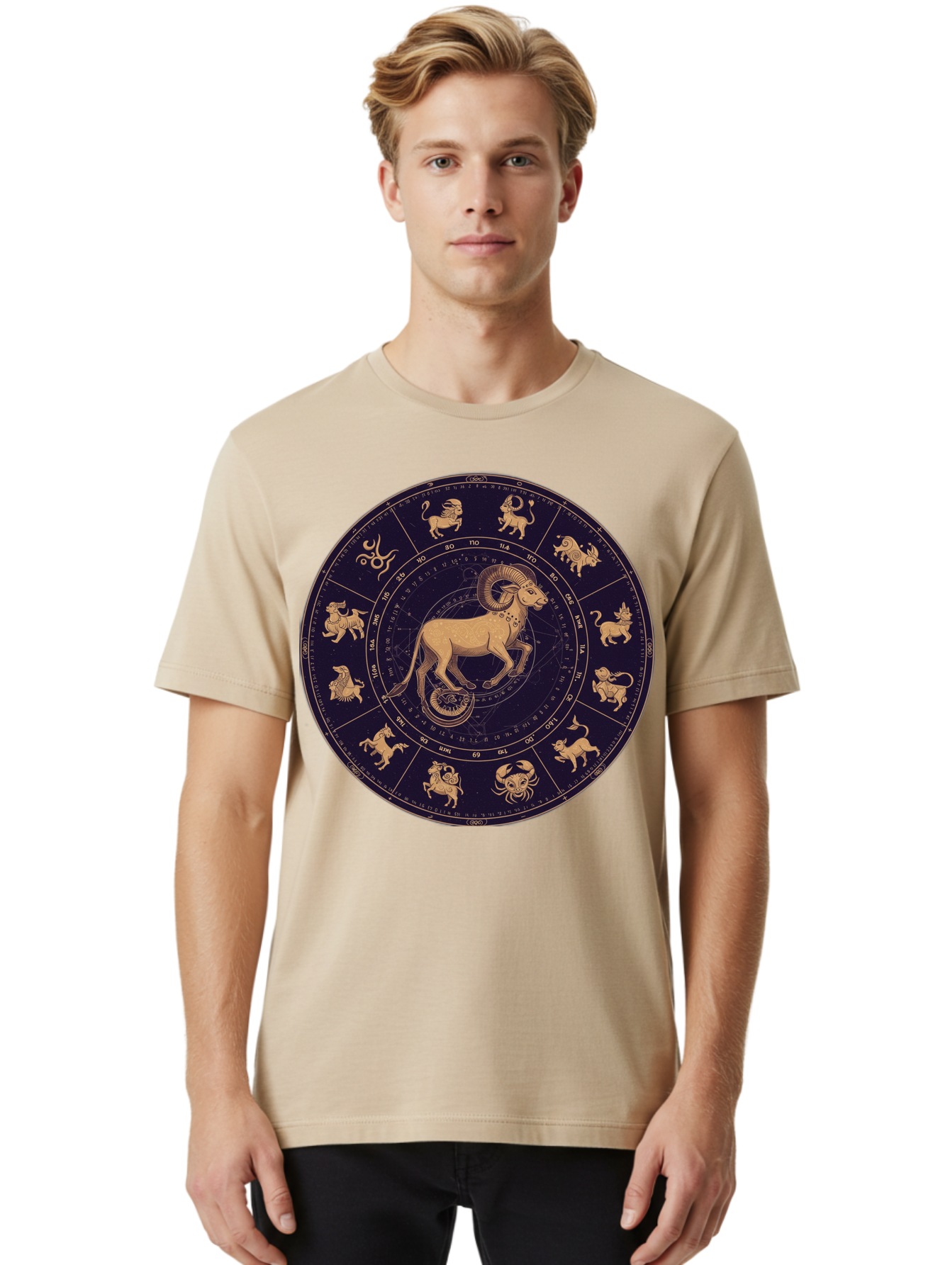 Aries-Zodiac-Circle Men'S Graphic Tee, 100% Cotton, Comfortable Casual Summer Wear, Machine Washable, Vintage Camera, Old Camera, Antique Camera, Black Camera, Classic Photography, Photography Equipment, Nostalgic Device, Film Camera, Bal715