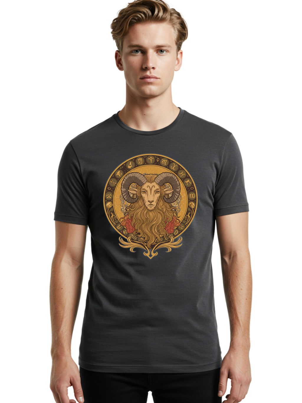 Aries-Zodiac-Sign-1 Men'S Graphic Tee, 100% Cotton, Comfortable Casual Summer Wear, Machine Washable, Vintage Camera, Old Camera, Antique Camera, Black Camera, Classic Photography, Photography Equipment, Nostalgic Device, Film Camera, Bal716