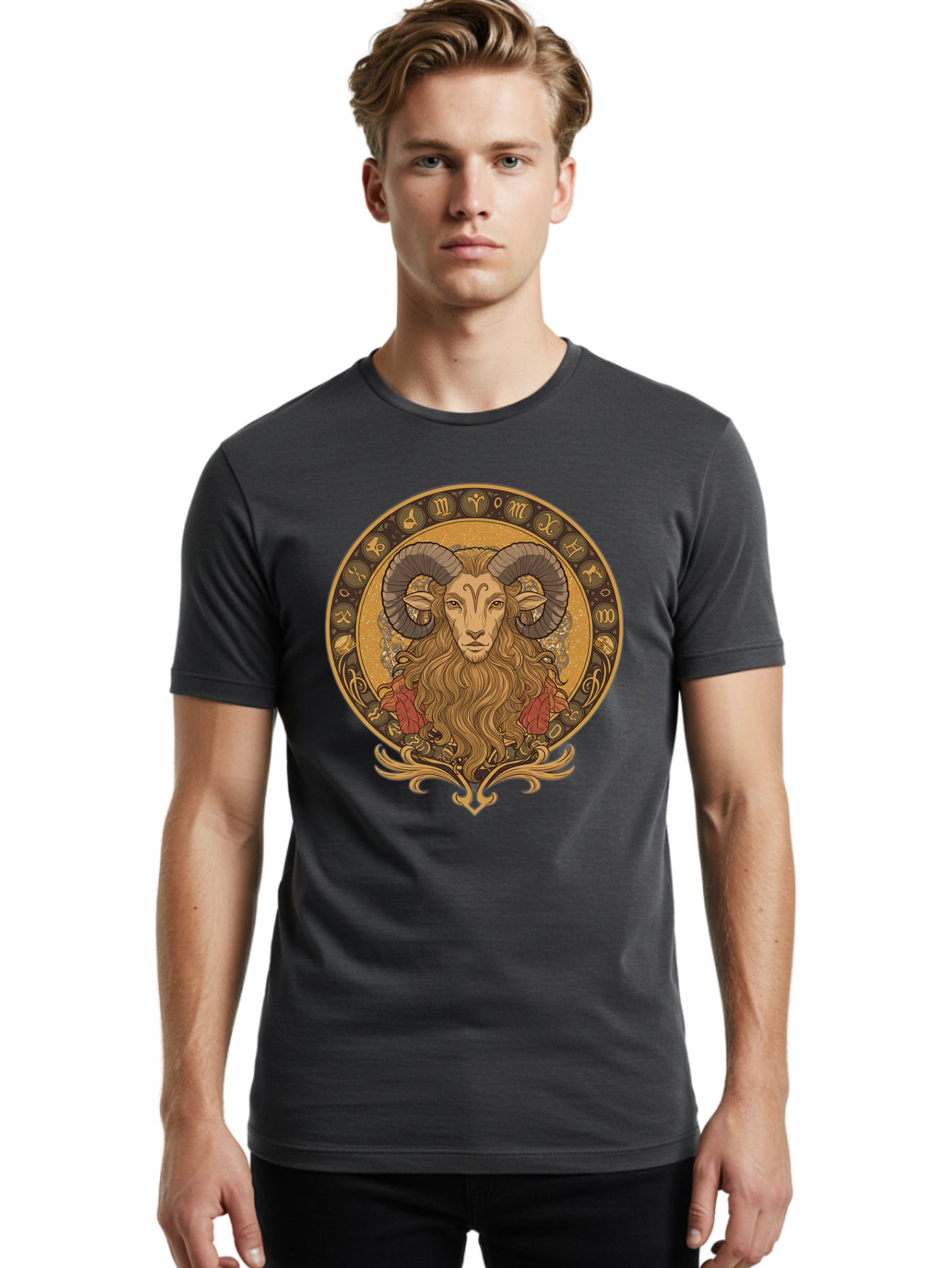 Aries-Zodiac-Sign-1 Men'S Graphic Tee, 100% Cotton, Comfortable Casual Summer Wear, Machine Washable, Vintage Camera, Old Camera, Antique Camera, Black Camera, Classic Photography, Photography Equipment, Nostalgic Device, Film Camera, Bal716
