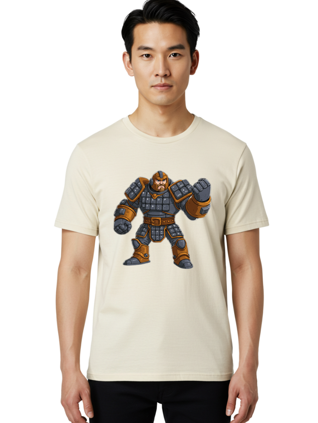Armored-Character Men'S Graphic Tee, 100% Cotton, Comfortable Casual Summer Wear, Machine Washable, Vintage Camera, Old Camera, Antique Camera, Black Camera, Classic Photography, Photography Equipment, Nostalgic Device, Film Camera, Camera Art Bal721