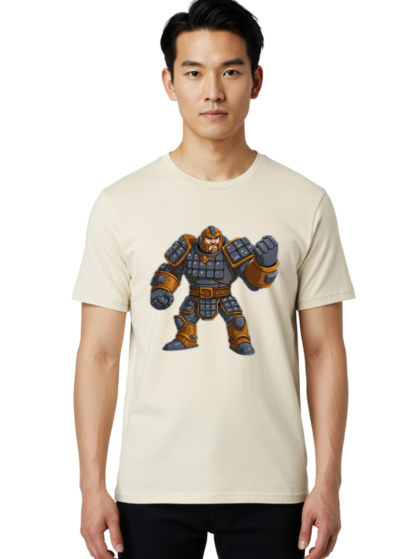 Armored-Character Men'S Graphic Tee, 100% Cotton, Comfortable Casual Summer Wear, Machine Washable, Vintage Camera, Old Camera, Antique Camera, Black Camera, Classic Photography, Photography Equipment, Nostalgic Device, Film Camera, Camera Art Bal721