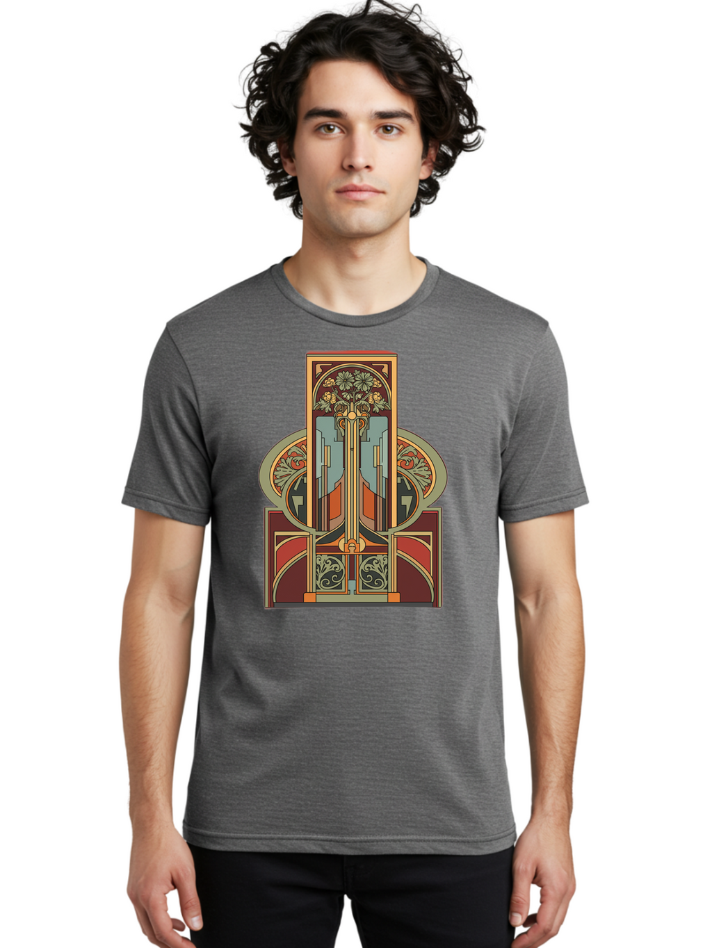 Art-Nouveau-Design Men'S Graphic Tee, 100% Cotton, Comfortable Casual Summer Wear, Machine Washable, Vintage Camera, Old Camera, Antique Camera, Black Camera, Classic Photography, Photography Equipment, Nostalgic Device, Film Camera, Bal722