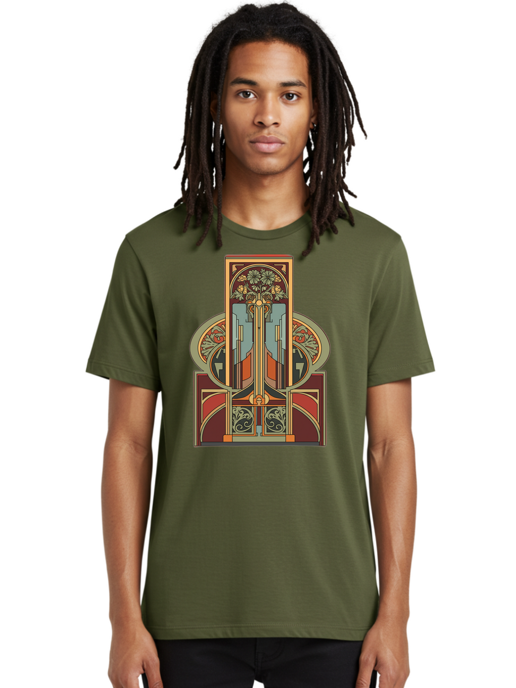Art-Nouveau-Design Men'S Graphic Tee, 100% Cotton, Comfortable Casual Summer Wear, Machine Washable, Vintage Camera, Old Camera, Antique Camera, Black Camera, Classic Photography, Photography Equipment, Nostalgic Device, Film Camera, Bal722
