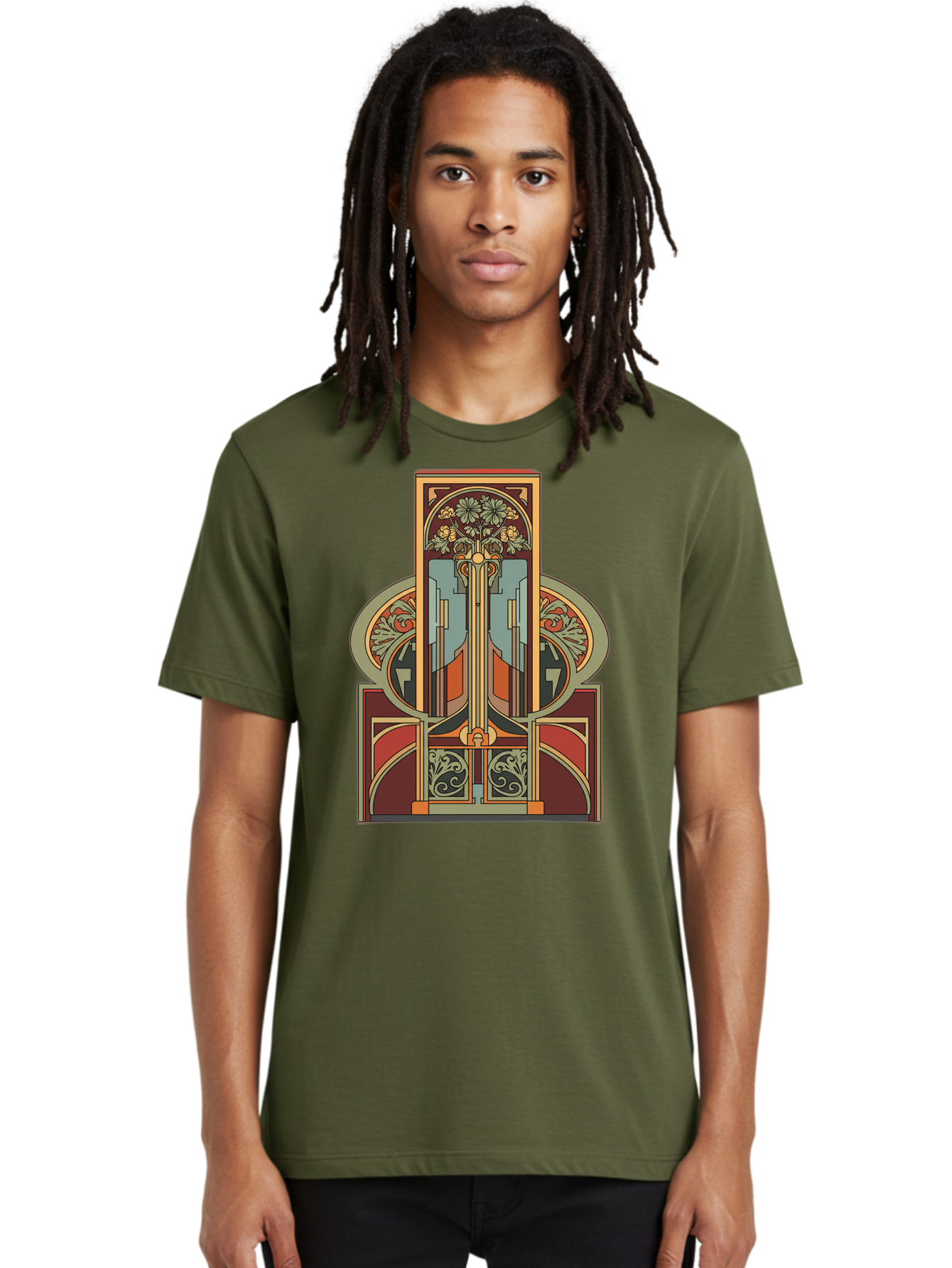 Art-Nouveau-Design Men'S Graphic Tee, 100% Cotton, Comfortable Casual Summer Wear, Machine Washable, Vintage Camera, Old Camera, Antique Camera, Black Camera, Classic Photography, Photography Equipment, Nostalgic Device, Film Camera, Bal722