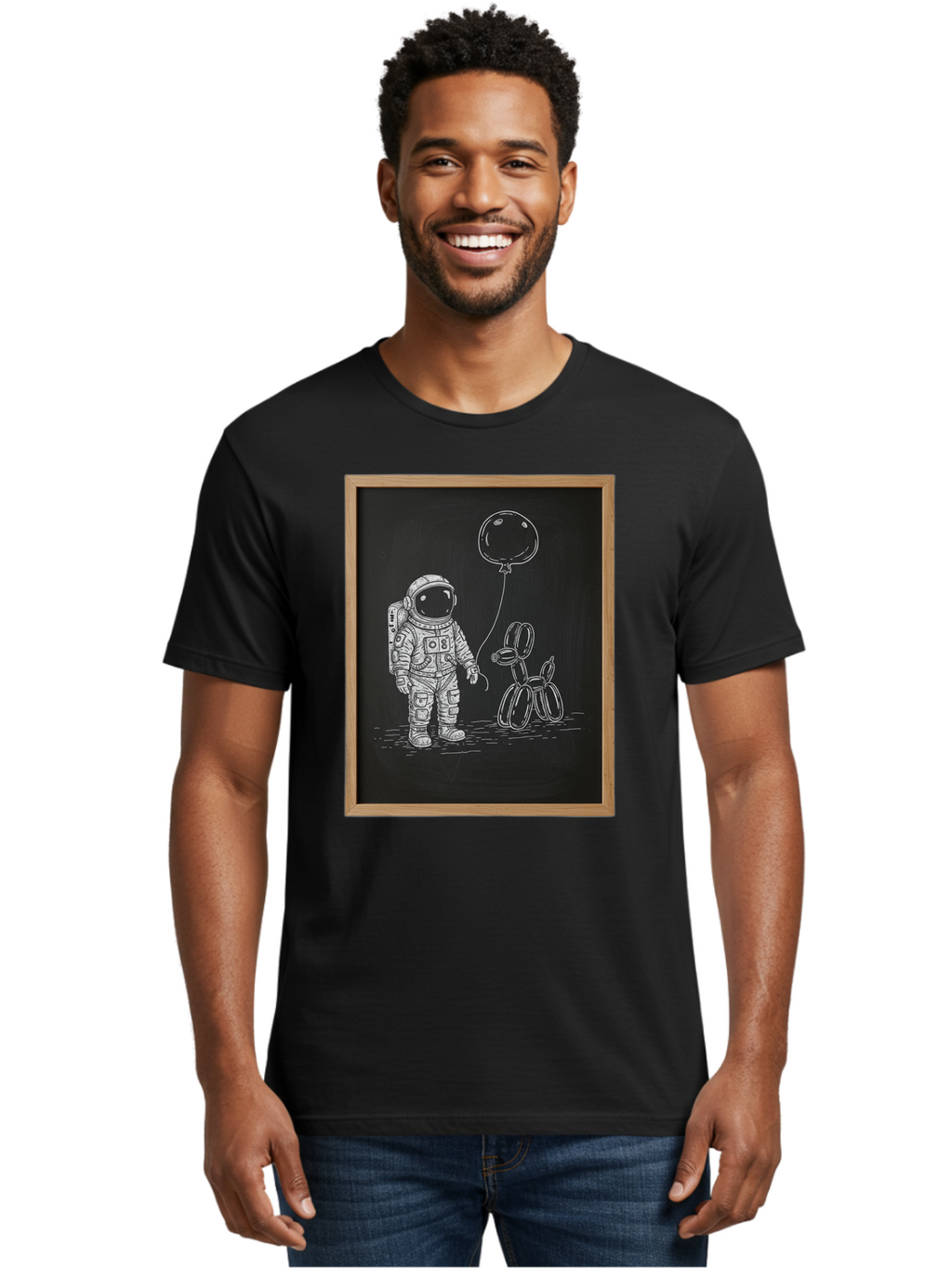 Astronaut-And-Balloon-Dog-1 Men'S Graphic Tee, 100% Cotton, Comfortable Casual Summer Wear, Machine Washable, Vintage Camera, Old Camera, Antique Camera, Black Camera, Classic Photography, Photography Equipment, Nostalgic Device, Film Camera, Bal723