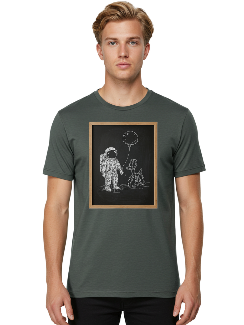 Astronaut-And-Balloon-Dog-1 Men'S Graphic Tee, 100% Cotton, Comfortable Casual Summer Wear, Machine Washable, Vintage Camera, Old Camera, Antique Camera, Black Camera, Classic Photography, Photography Equipment, Nostalgic Device, Film Camera, Bal723