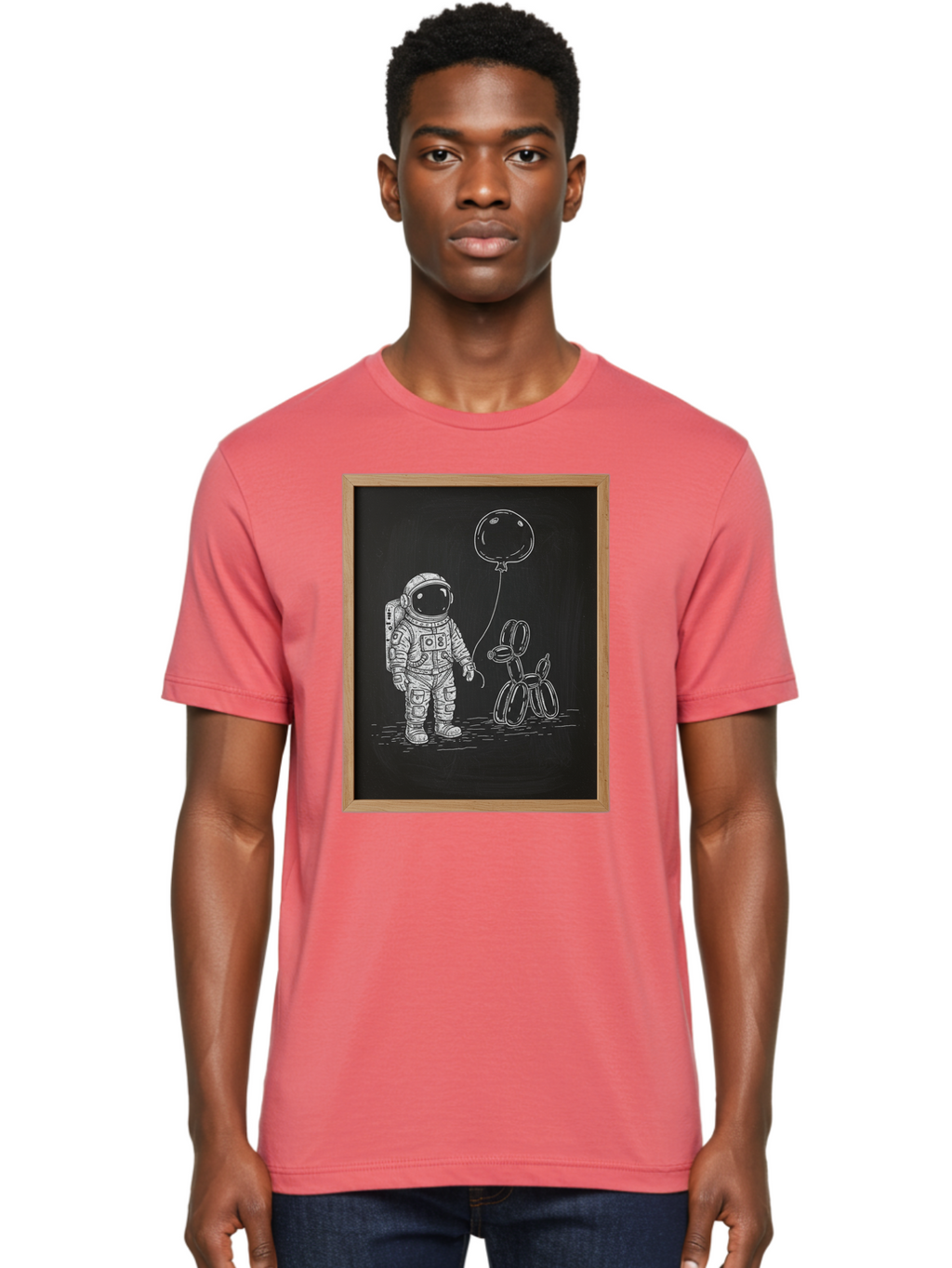 Astronaut-And-Balloon-Dog-1 Men'S Graphic Tee, 100% Cotton, Comfortable Casual Summer Wear, Machine Washable, Vintage Camera, Old Camera, Antique Camera, Black Camera, Classic Photography, Photography Equipment, Nostalgic Device, Film Camera, Bal723