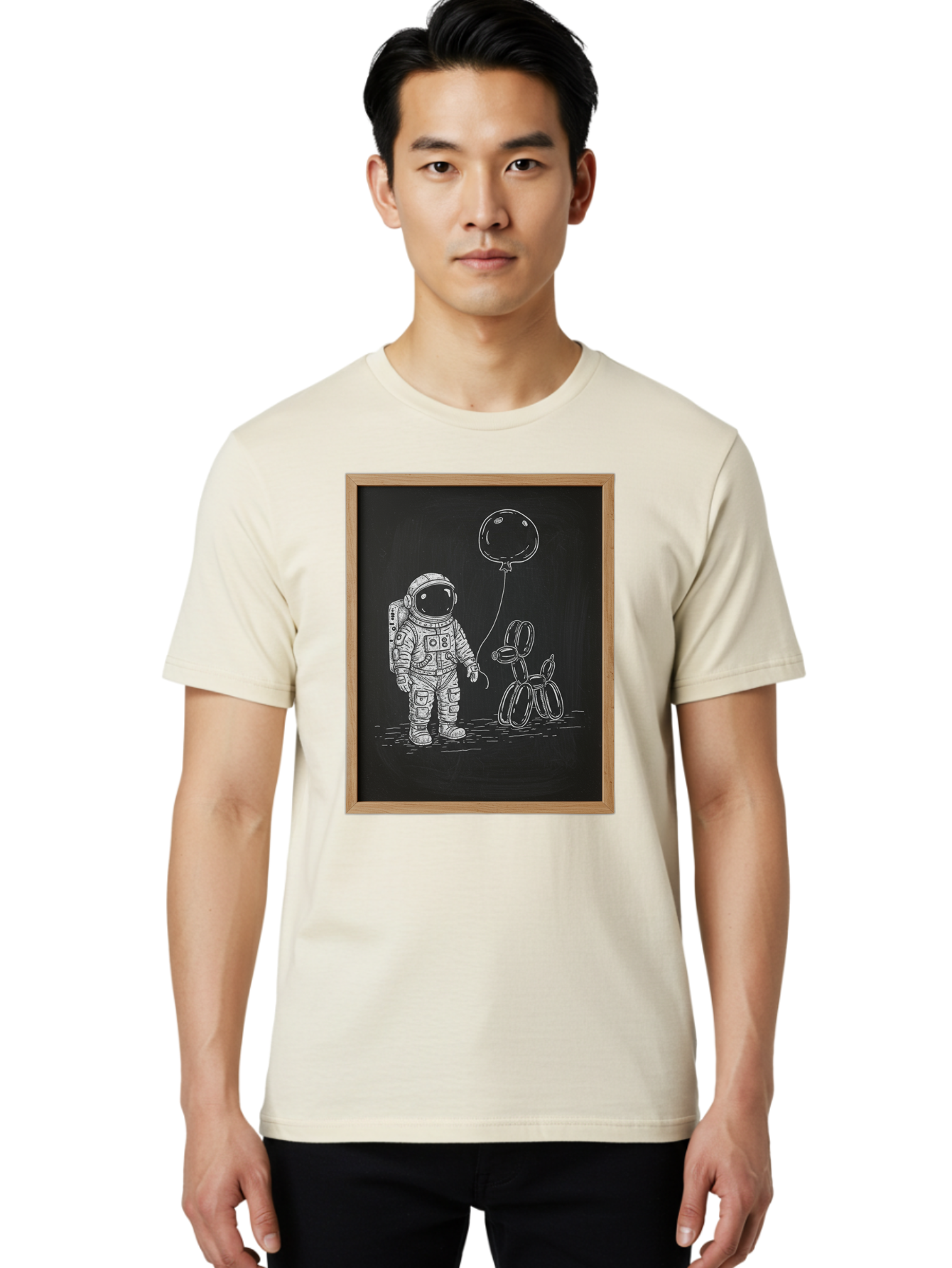 Astronaut-And-Balloon-Dog-1 Men'S Graphic Tee, 100% Cotton, Comfortable Casual Summer Wear, Machine Washable, Vintage Camera, Old Camera, Antique Camera, Black Camera, Classic Photography, Photography Equipment, Nostalgic Device, Film Camera, Bal723