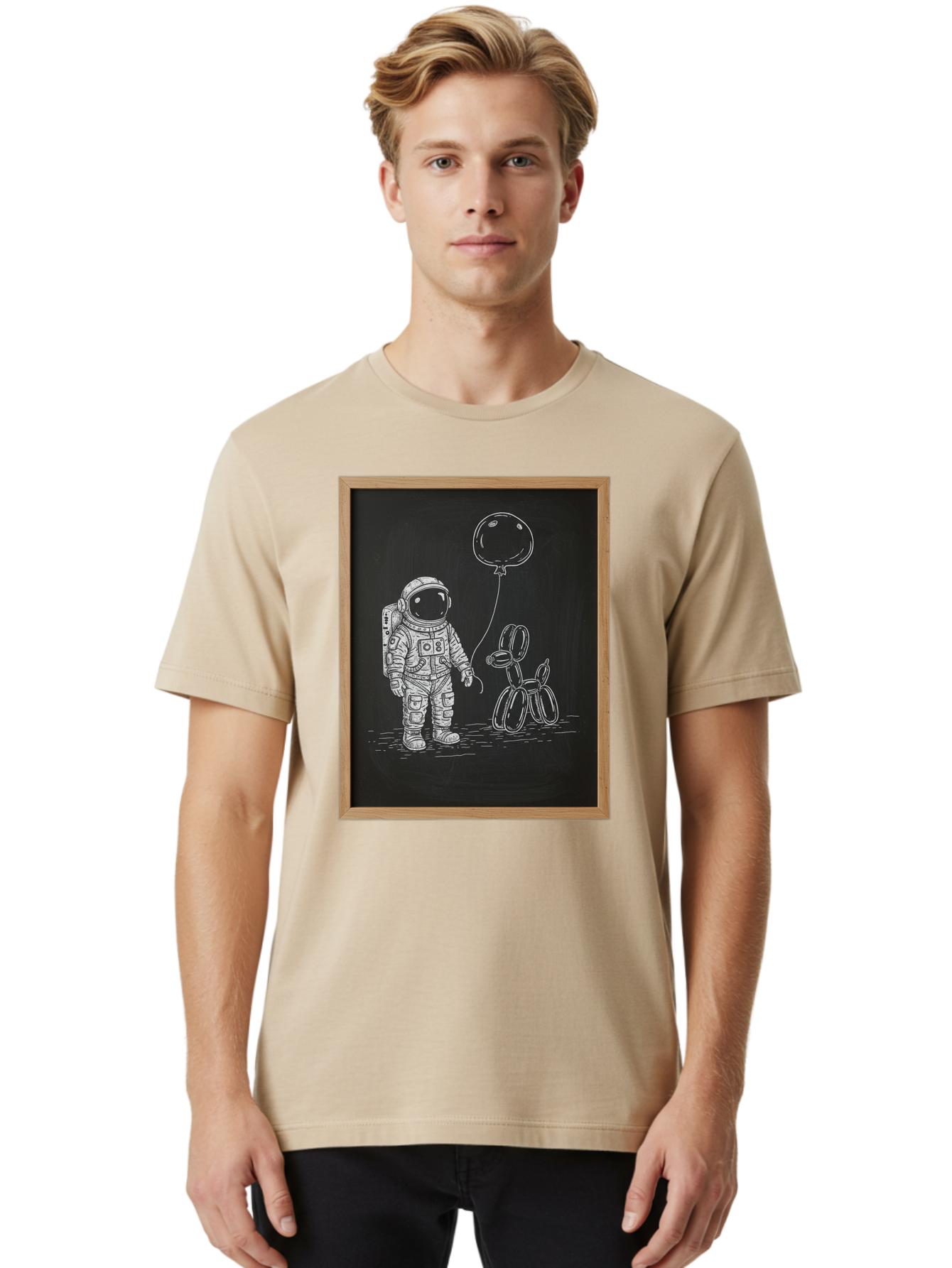 Astronaut-And-Balloon-Dog-1 Men'S Graphic Tee, 100% Cotton, Comfortable Casual Summer Wear, Machine Washable, Vintage Camera, Old Camera, Antique Camera, Black Camera, Classic Photography, Photography Equipment, Nostalgic Device, Film Camera, Bal723