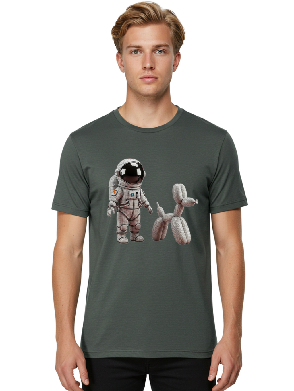 Astronaut-And-Balloon-Dog Men'S Graphic Tee, 100% Cotton, Comfortable Casual Summer Wear, Machine Washable, Vintage Camera, Old Camera, Antique Camera, Black Camera, Classic Photography, Photography Equipment, Nostalgic Device, Film Camera, Bal724