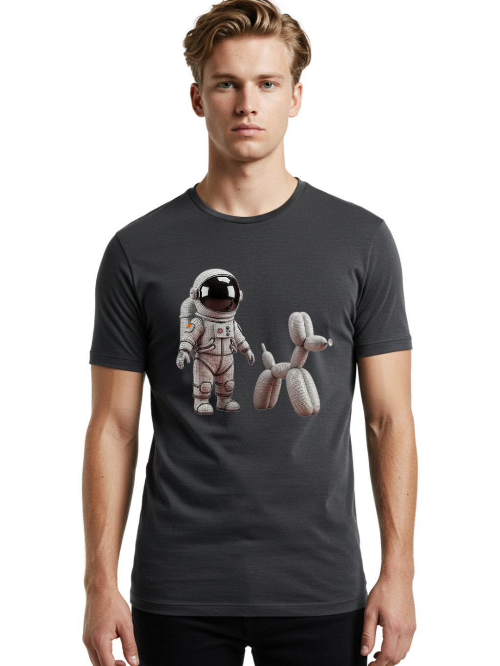 Astronaut-And-Balloon-Dog Men'S Graphic Tee, 100% Cotton, Comfortable Casual Summer Wear, Machine Washable, Vintage Camera, Old Camera, Antique Camera, Black Camera, Classic Photography, Photography Equipment, Nostalgic Device, Film Camera, Bal724