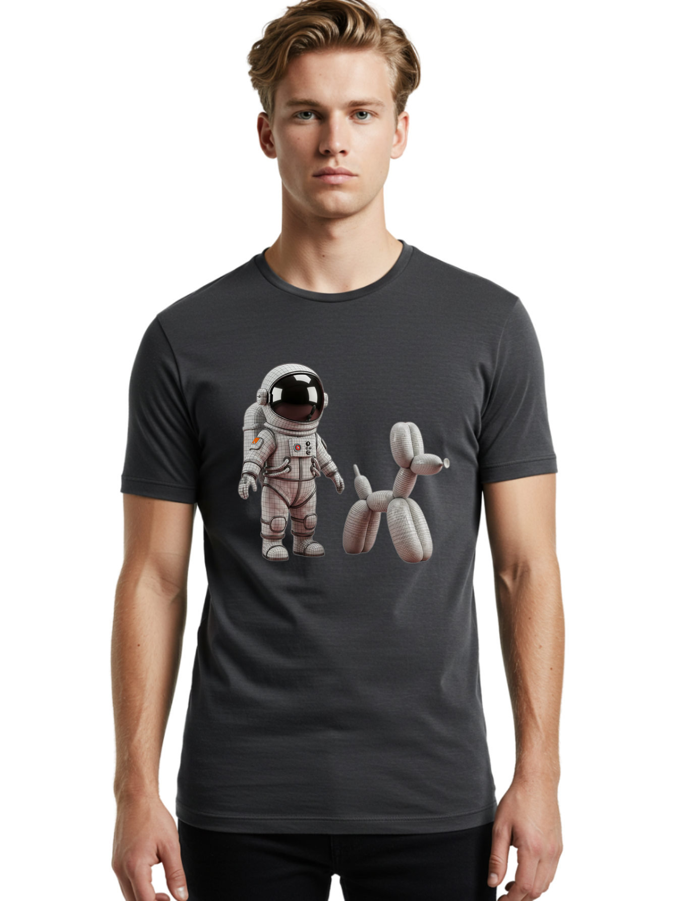 Astronaut-And-Balloon-Dog Men'S Graphic Tee, 100% Cotton, Comfortable Casual Summer Wear, Machine Washable, Vintage Camera, Old Camera, Antique Camera, Black Camera, Classic Photography, Photography Equipment, Nostalgic Device, Film Camera, Bal724