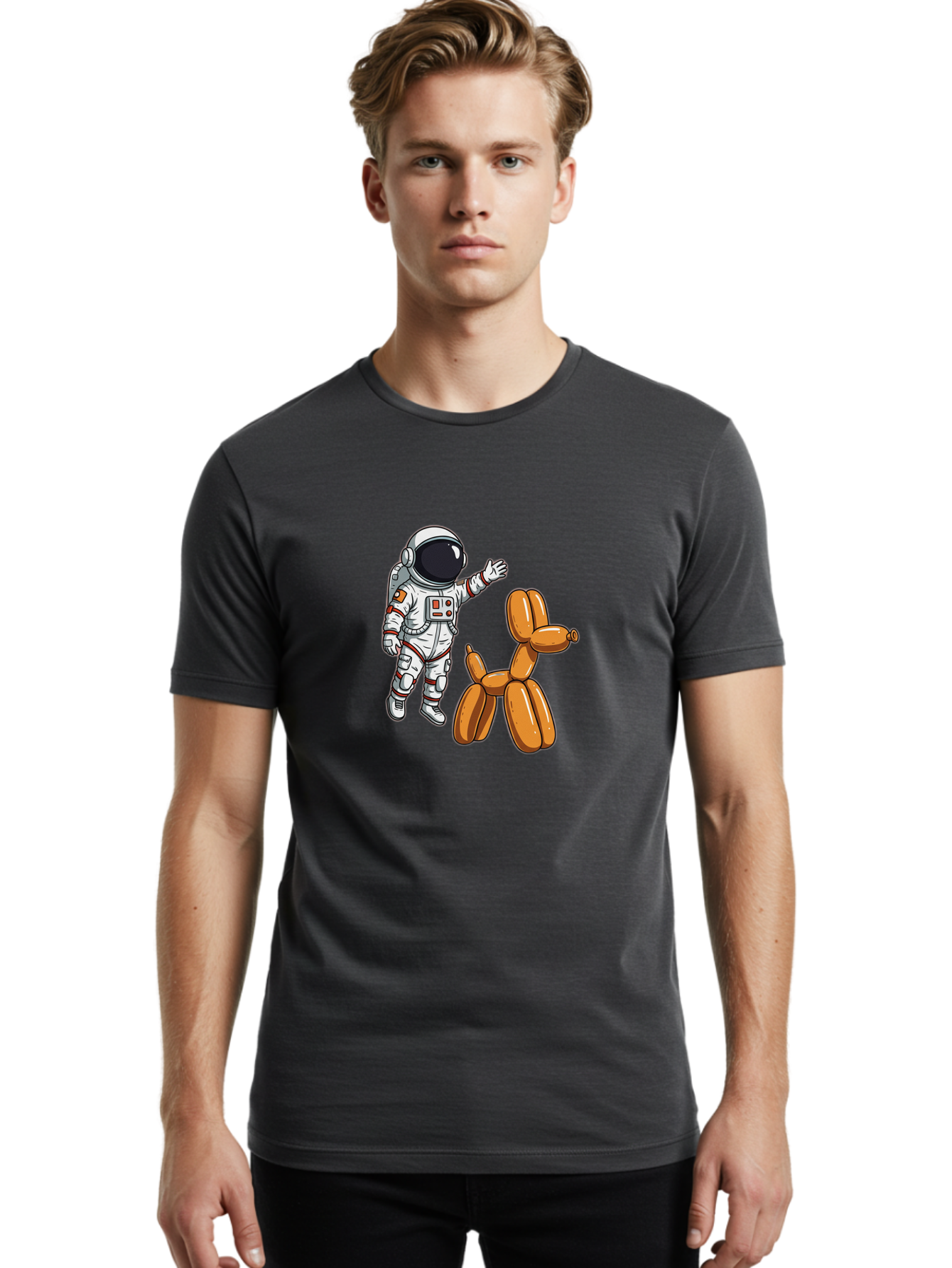 Astronaut-And-Dog Men'S Graphic Tee, 100% Cotton, Comfortable Casual Summer Wear, Machine Washable, Vintage Camera, Old Camera, Antique Camera, Black Camera, Classic Photography, Photography Equipment, Nostalgic Device, Film Camera, Camera Art Bal725