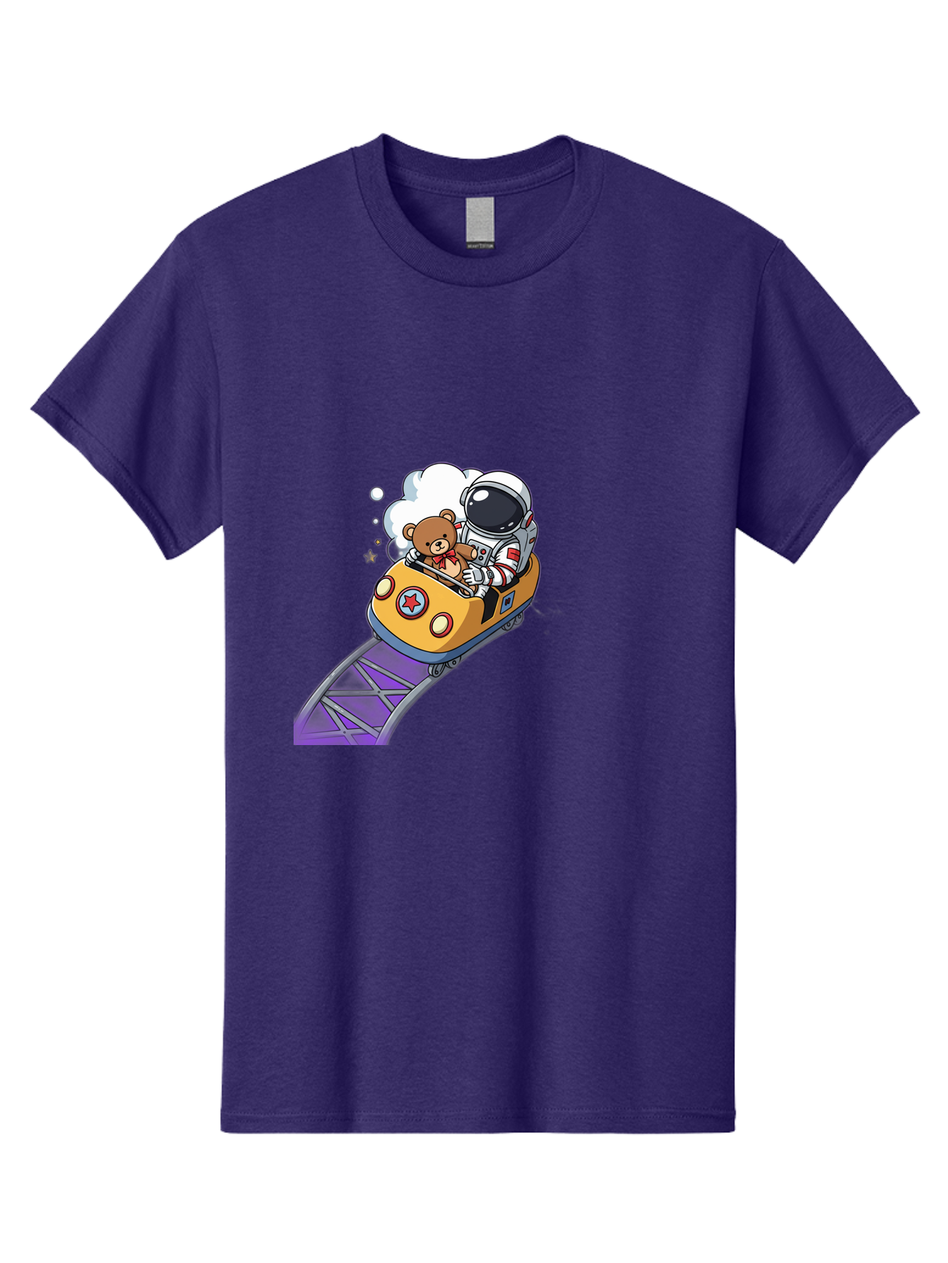 Astronaut-And-Teddy-Bear-Rollercoaster-Ride Men'S Graphic Tee, 100% Cotton, Comfortable Casual Summer Wear, Machine Washable, Vintage Camera, Old Camera, Antique Camera, Black Camera, Classic Photography, Photography Equipment, Bal726