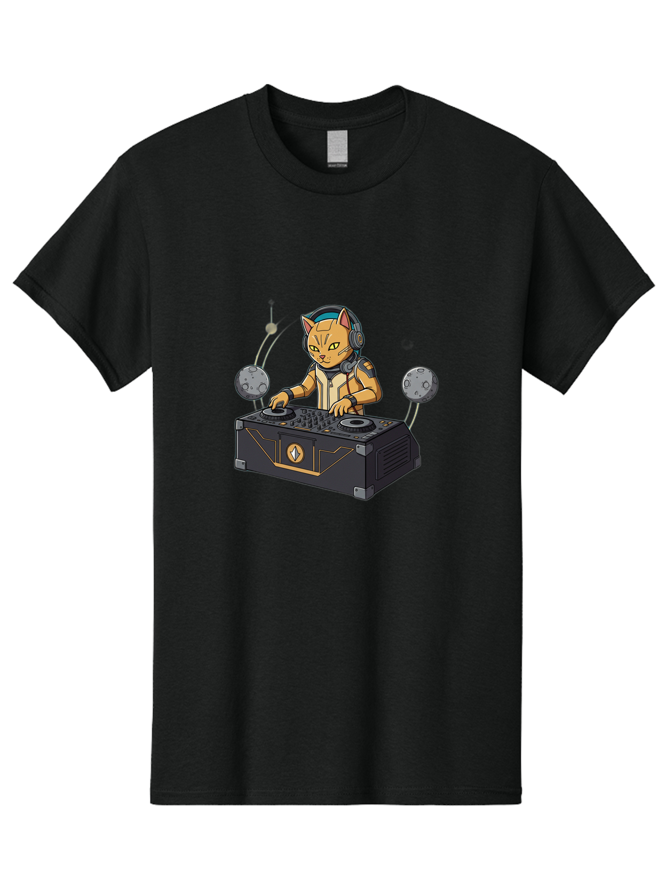 Astronaut-Cat-Dj Men'S Graphic Tee, 100% Cotton, Comfortable Casual Summer Wear, Machine Washable, Vintage Camera, Old Camera, Antique Camera, Black Camera, Classic Photography, Photography Equipment, Nostalgic Device, Film Camera, Camera Art Bal727