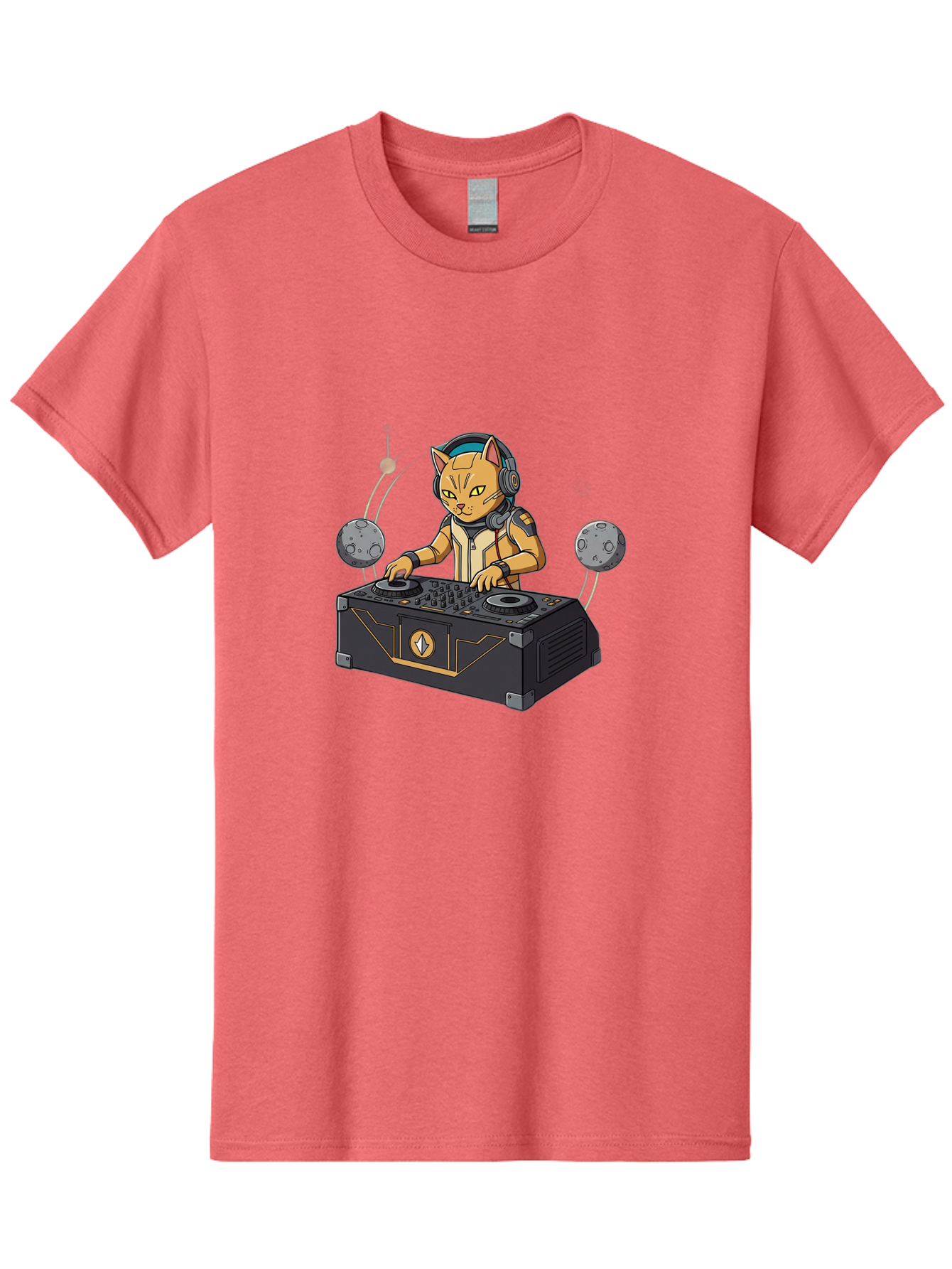 Astronaut-Cat-Dj Men'S Graphic Tee, 100% Cotton, Comfortable Casual Summer Wear, Machine Washable, Vintage Camera, Old Camera, Antique Camera, Black Camera, Classic Photography, Photography Equipment, Nostalgic Device, Film Camera, Camera Art Bal727