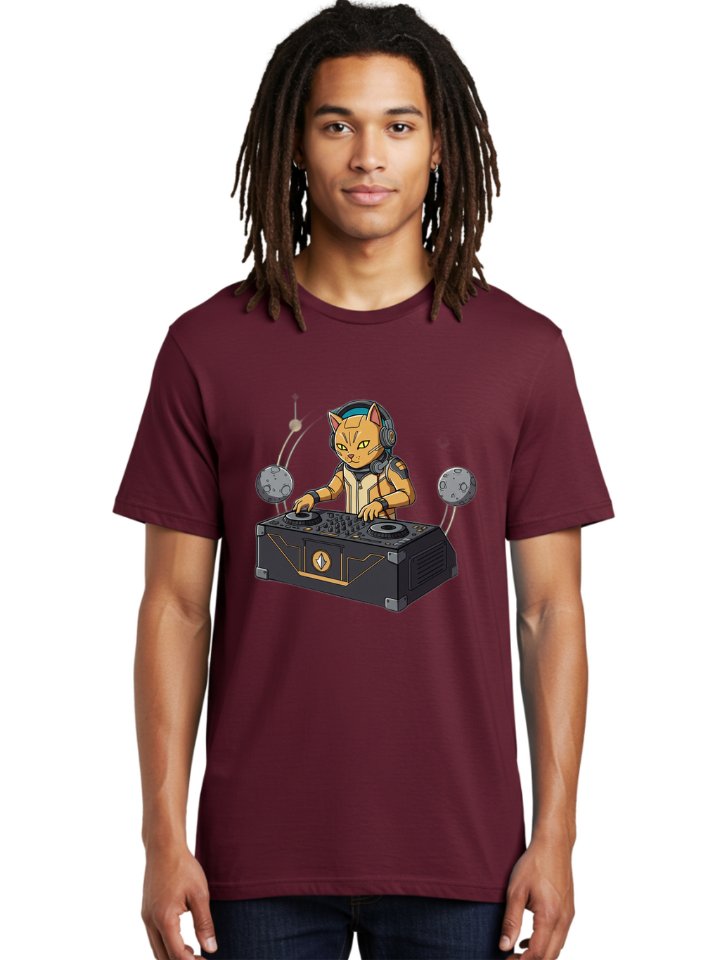 Astronaut-Cat-Dj Men'S Graphic Tee, 100% Cotton, Comfortable Casual Summer Wear, Machine Washable, Vintage Camera, Old Camera, Antique Camera, Black Camera, Classic Photography, Photography Equipment, Nostalgic Device, Film Camera, Camera Art Bal727