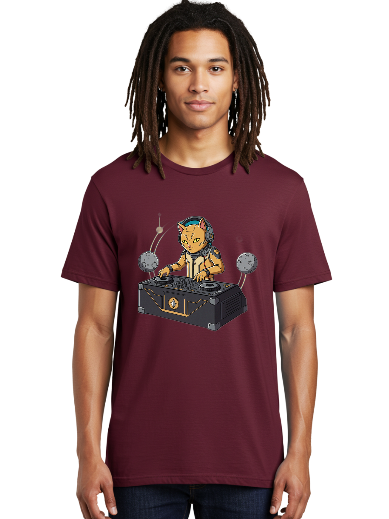 Astronaut-Cat-Dj Men'S Graphic Tee, 100% Cotton, Comfortable Casual Summer Wear, Machine Washable, Vintage Camera, Old Camera, Antique Camera, Black Camera, Classic Photography, Photography Equipment, Nostalgic Device, Film Camera, Camera Art Bal727