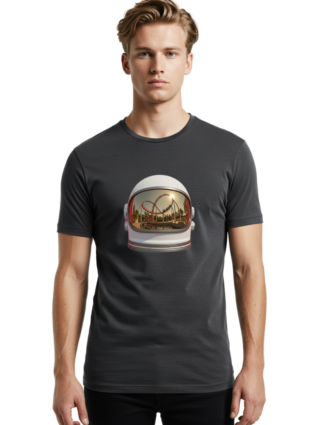 Astronaut-Helmet Men'S Graphic Tee, 100% Cotton, Comfortable Casual Summer Wear, Machine Washable, Vintage Camera, Old Camera, Antique Camera, Black Camera, Classic Photography, Photography Equipment, Nostalgic Device, Film Camera, Camera Art Bal728
