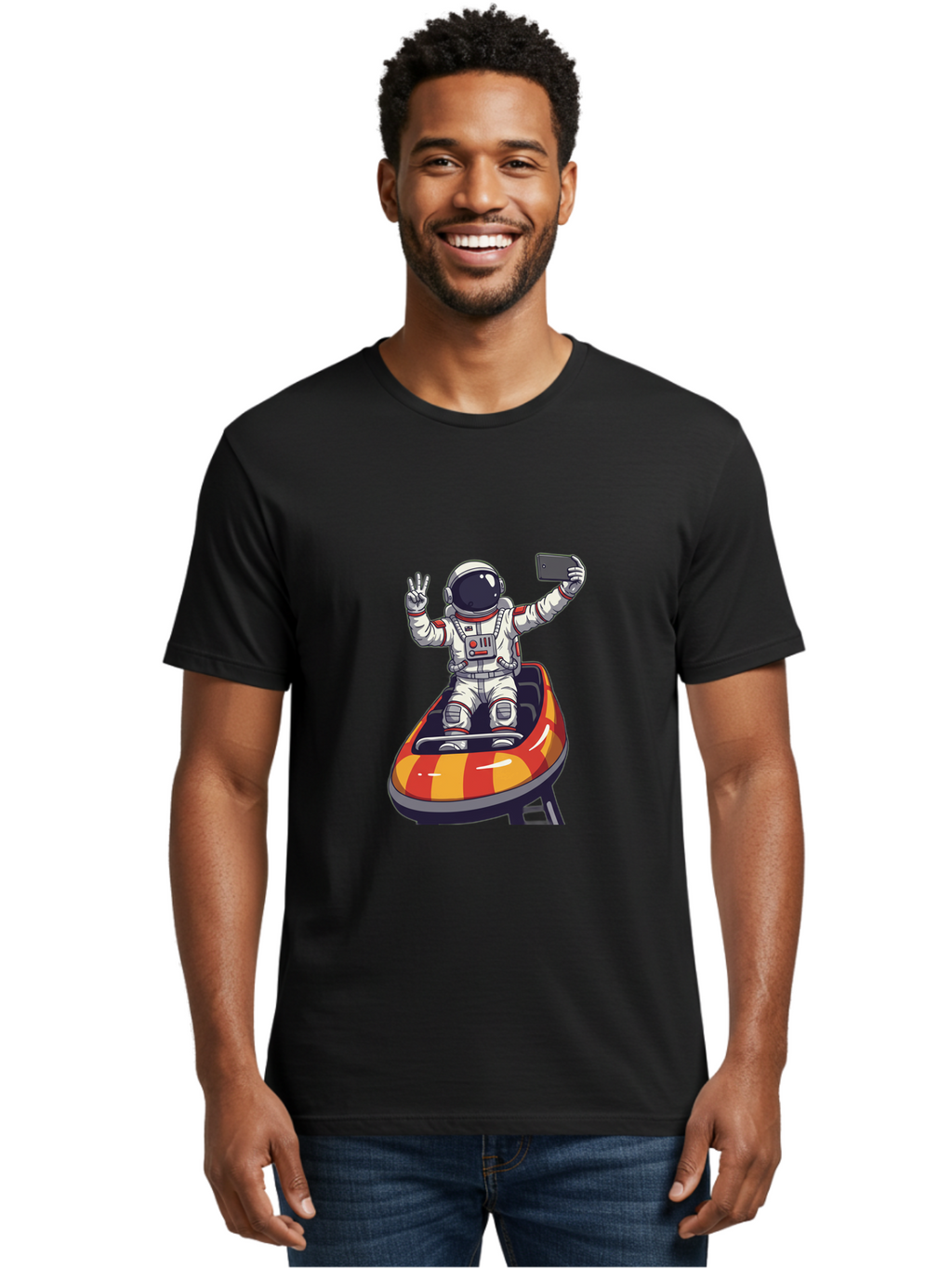 Astronaut-On-Jet-Ski Men'S Graphic Tee, 100% Cotton, Comfortable Casual Summer Wear, Machine Washable, Vintage Camera, Old Camera, Antique Camera, Black Camera, Classic Photography, Photography Equipment, Nostalgic Device, Film Camera, Bal729