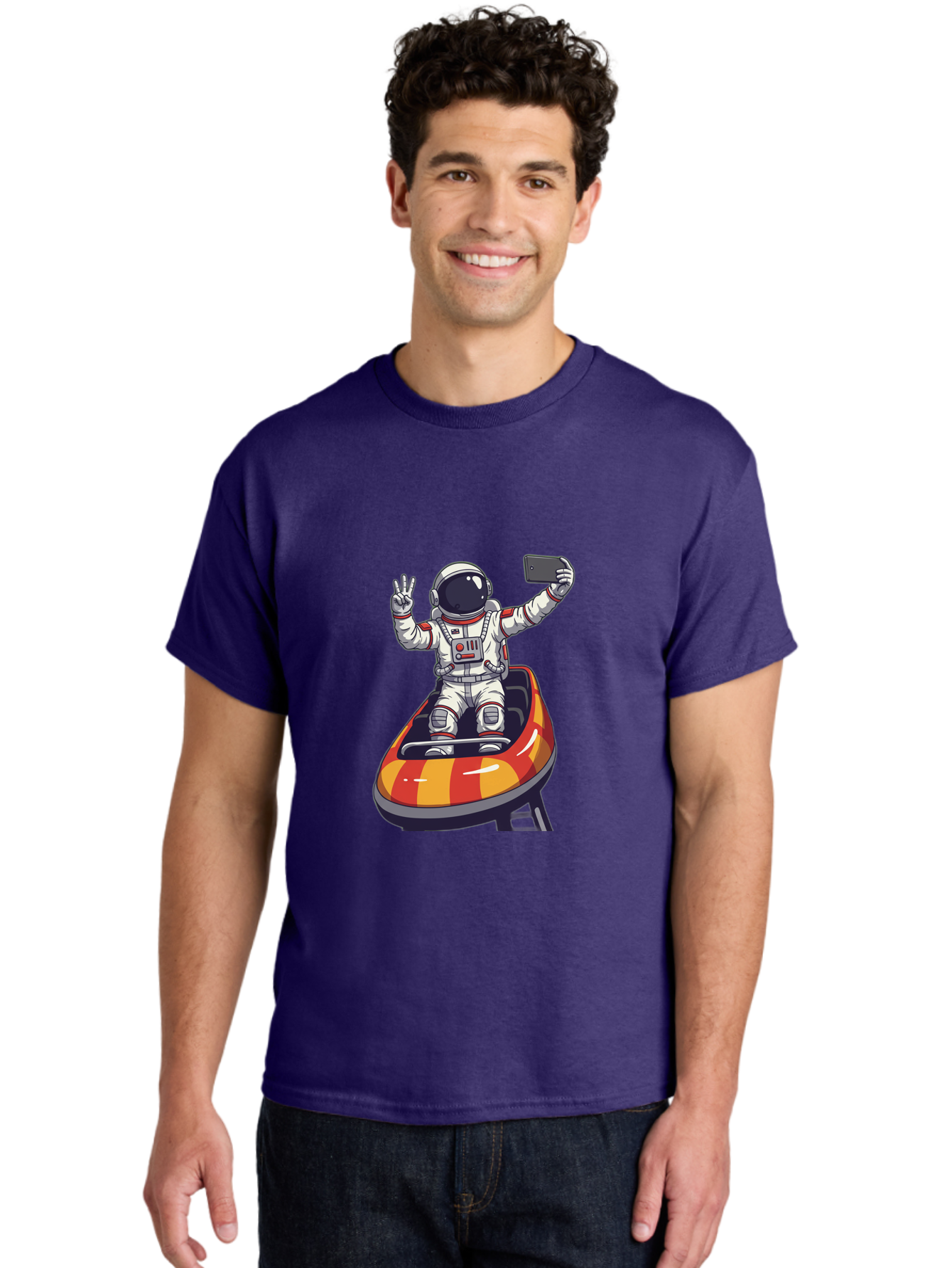 Astronaut-On-Jet-Ski Men'S Graphic Tee, 100% Cotton, Comfortable Casual Summer Wear, Machine Washable, Vintage Camera, Old Camera, Antique Camera, Black Camera, Classic Photography, Photography Equipment, Nostalgic Device, Film Camera, Bal729