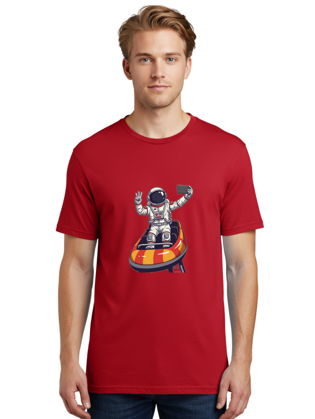Astronaut-On-Jet-Ski Men'S Graphic Tee, 100% Cotton, Comfortable Casual Summer Wear, Machine Washable, Vintage Camera, Old Camera, Antique Camera, Black Camera, Classic Photography, Photography Equipment, Nostalgic Device, Film Camera, Bal729