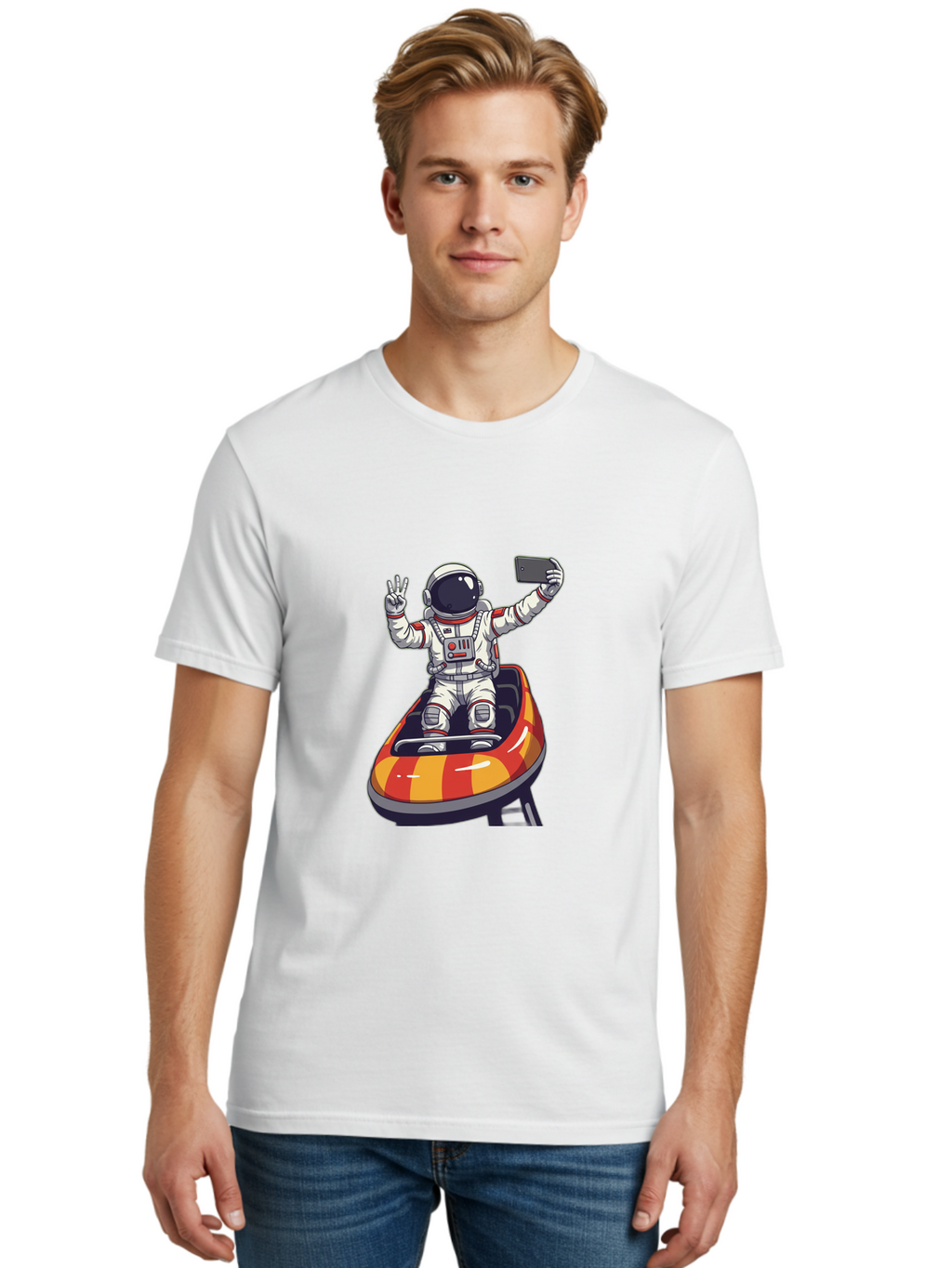 Astronaut-On-Jet-Ski Men'S Graphic Tee, 100% Cotton, Comfortable Casual Summer Wear, Machine Washable, Vintage Camera, Old Camera, Antique Camera, Black Camera, Classic Photography, Photography Equipment, Nostalgic Device, Film Camera, Bal729