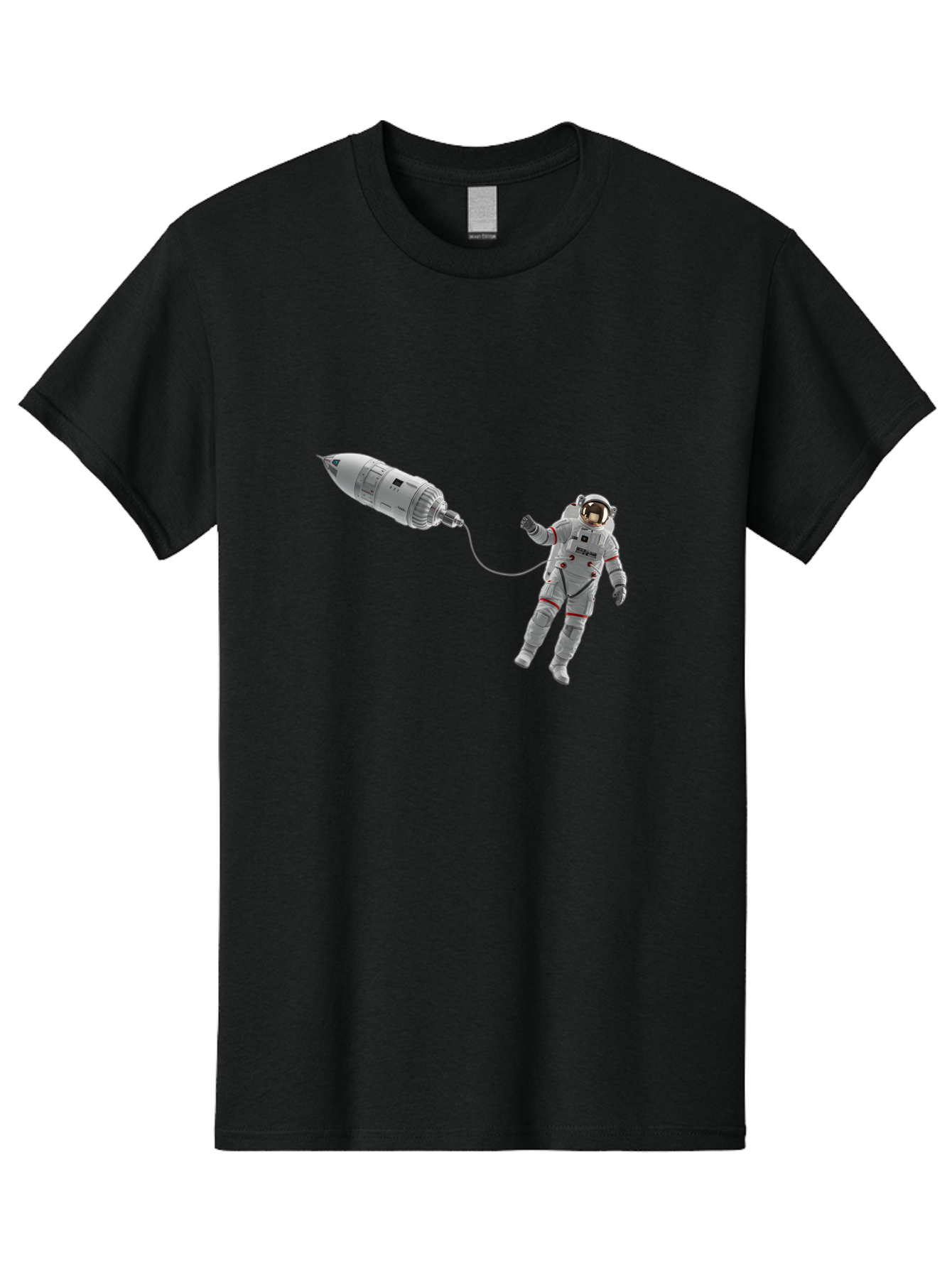 Astronaut-Tethered-To-Spacecraft Men'S Graphic Tee, 100% Cotton, Comfortable Casual Summer Wear, Machine Washable, Vintage Camera, Old Camera, Antique Camera, Black Camera, Classic Photography, Photography Equipment, Nostalgic Device, Bal730
