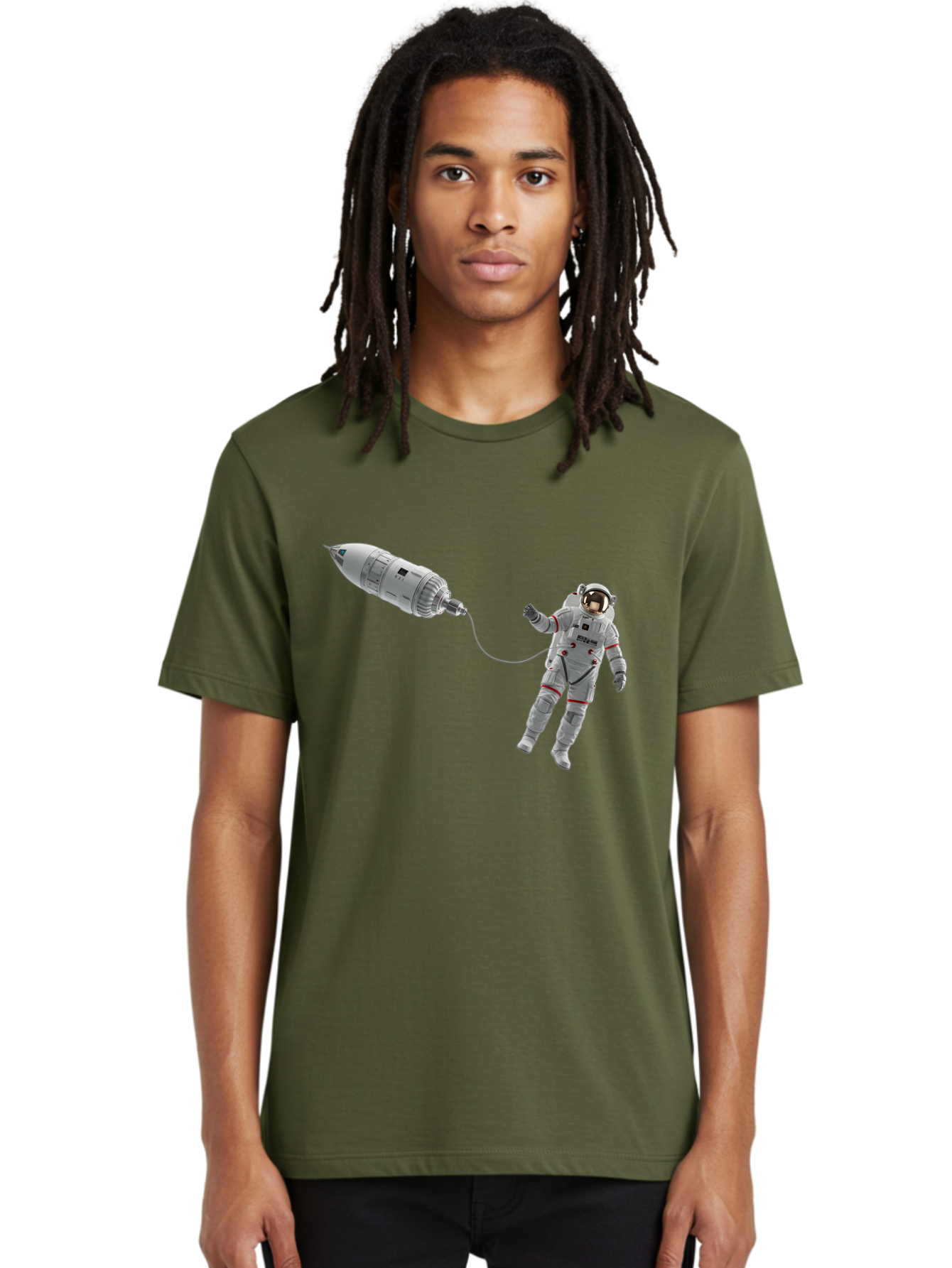 Astronaut-Tethered-To-Spacecraft Men'S Graphic Tee, 100% Cotton, Comfortable Casual Summer Wear, Machine Washable, Vintage Camera, Old Camera, Antique Camera, Black Camera, Classic Photography, Photography Equipment, Nostalgic Device, Bal730