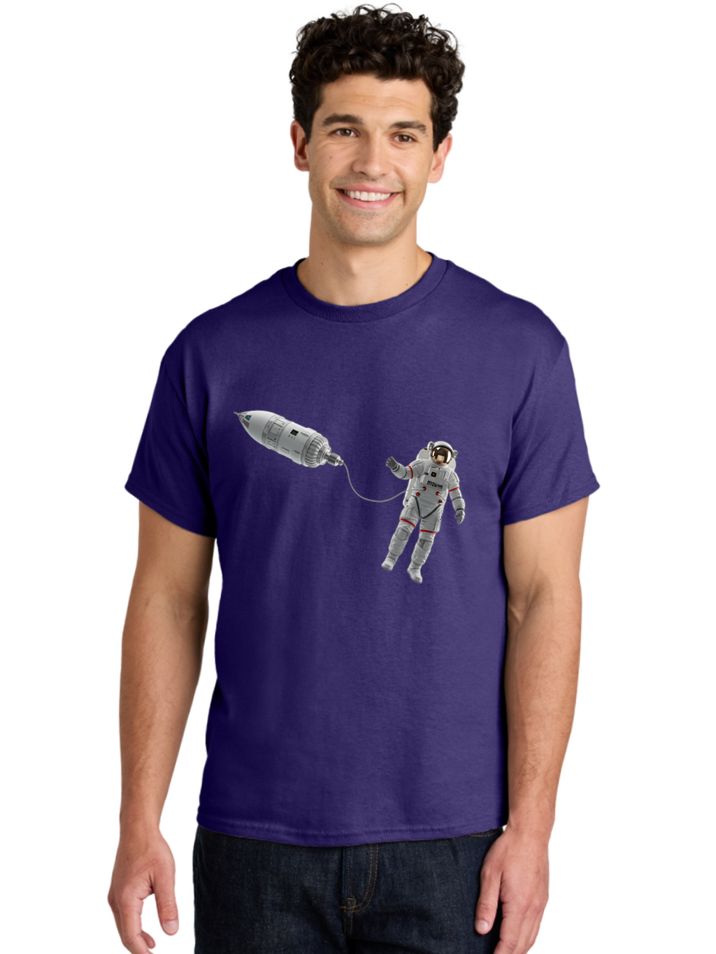 Astronaut-Tethered-To-Spacecraft Men'S Graphic Tee, 100% Cotton, Comfortable Casual Summer Wear, Machine Washable, Vintage Camera, Old Camera, Antique Camera, Black Camera, Classic Photography, Photography Equipment, Nostalgic Device, Bal730
