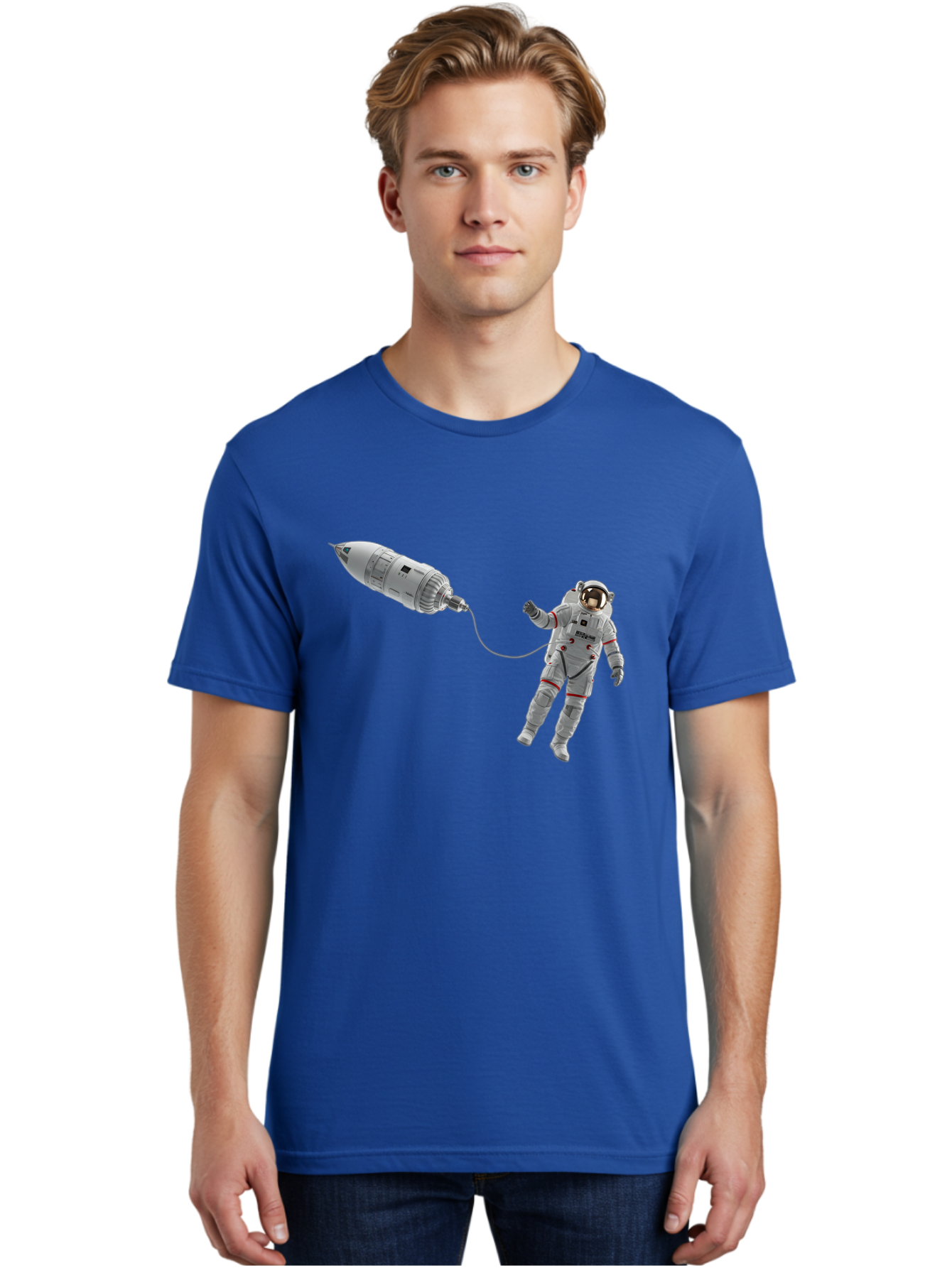 Astronaut-Tethered-To-Spacecraft Men'S Graphic Tee, 100% Cotton, Comfortable Casual Summer Wear, Machine Washable, Vintage Camera, Old Camera, Antique Camera, Black Camera, Classic Photography, Photography Equipment, Nostalgic Device, Bal730
