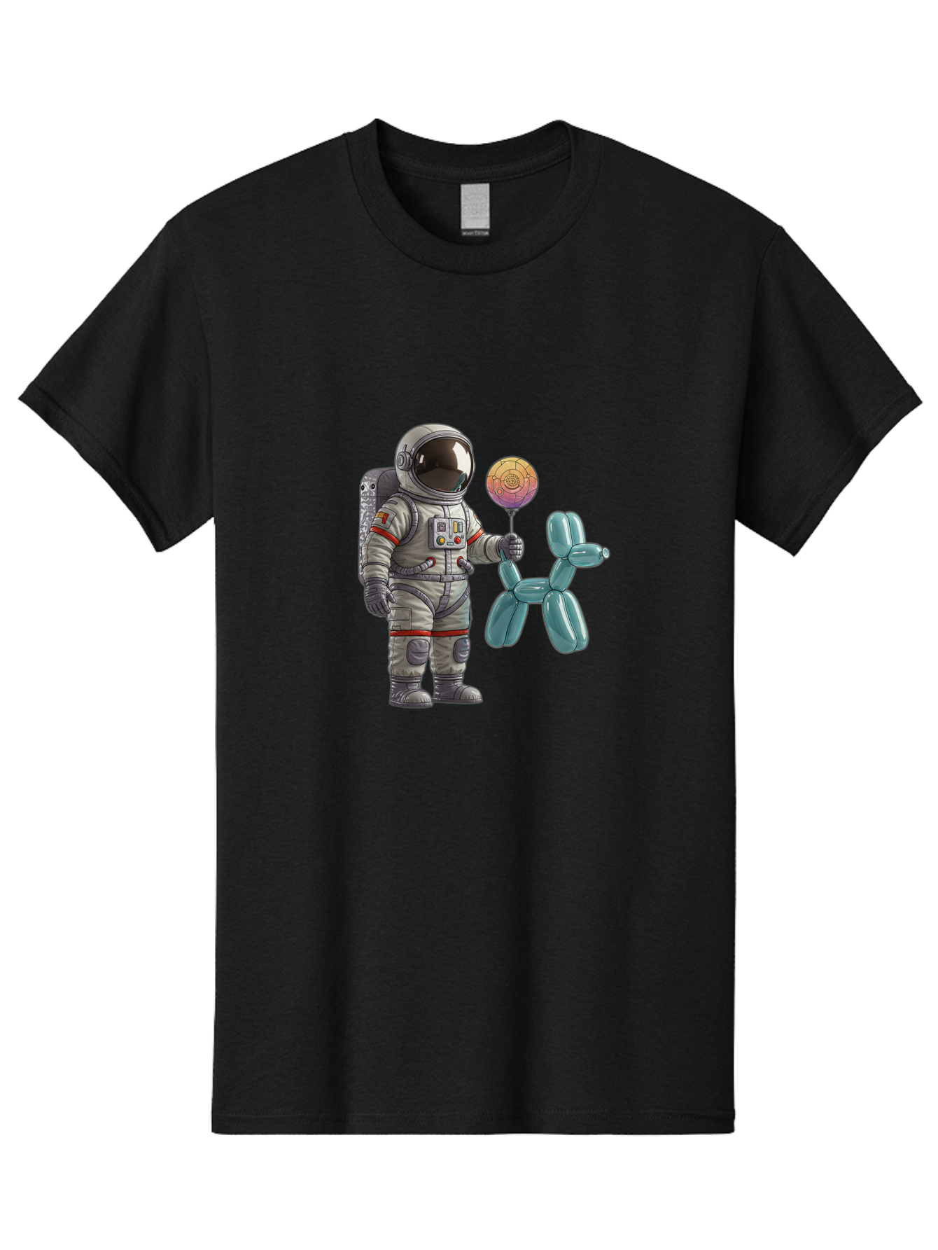 Astronaut-With-Balloon-Animal Men'S Graphic Tee, 100% Cotton, Comfortable Casual Summer Wear, Machine Washable, Vintage Camera, Old Camera, Antique Camera, Black Camera, Classic Photography, Photography Equipment, Nostalgic Device, Bal731