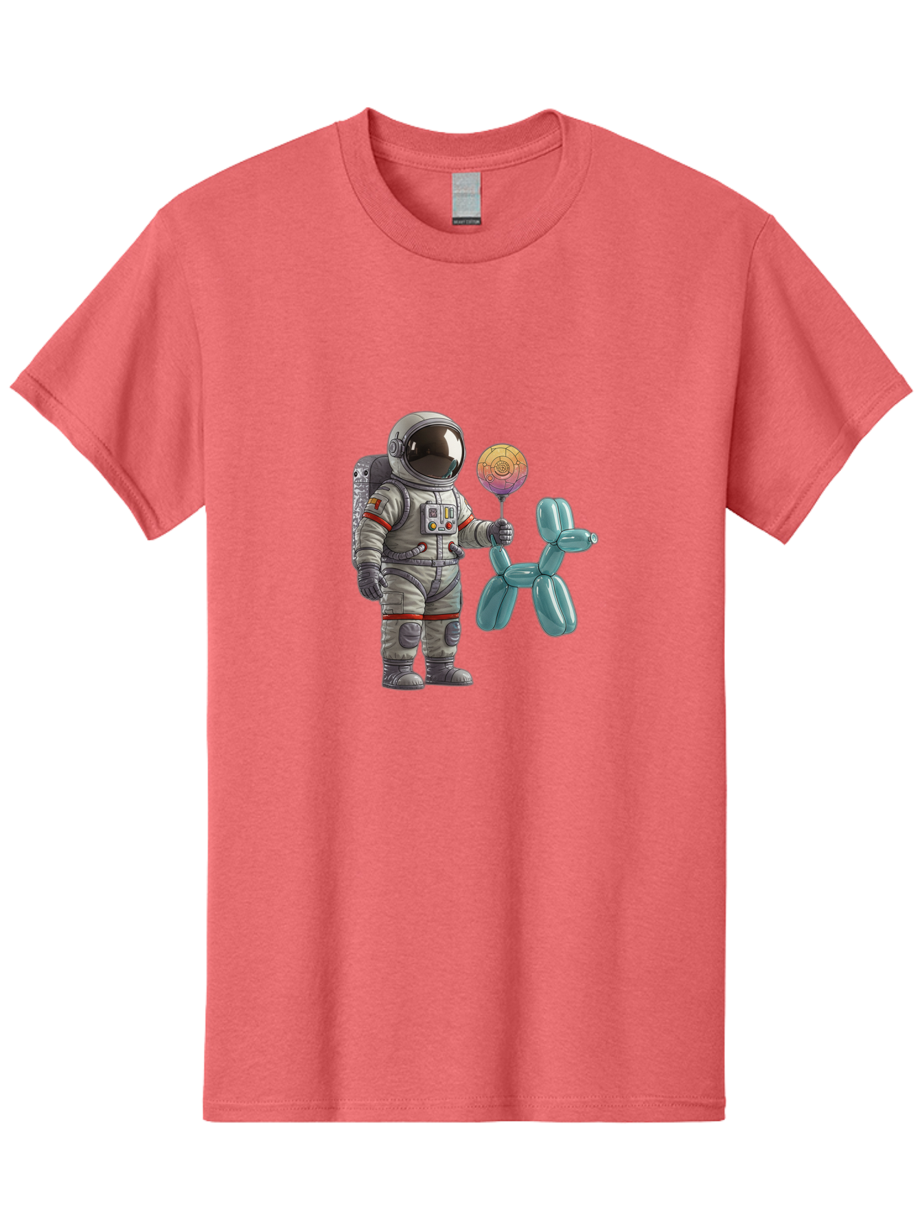 Astronaut-With-Balloon-Animal Men'S Graphic Tee, 100% Cotton, Comfortable Casual Summer Wear, Machine Washable, Vintage Camera, Old Camera, Antique Camera, Black Camera, Classic Photography, Photography Equipment, Nostalgic Device, Bal731