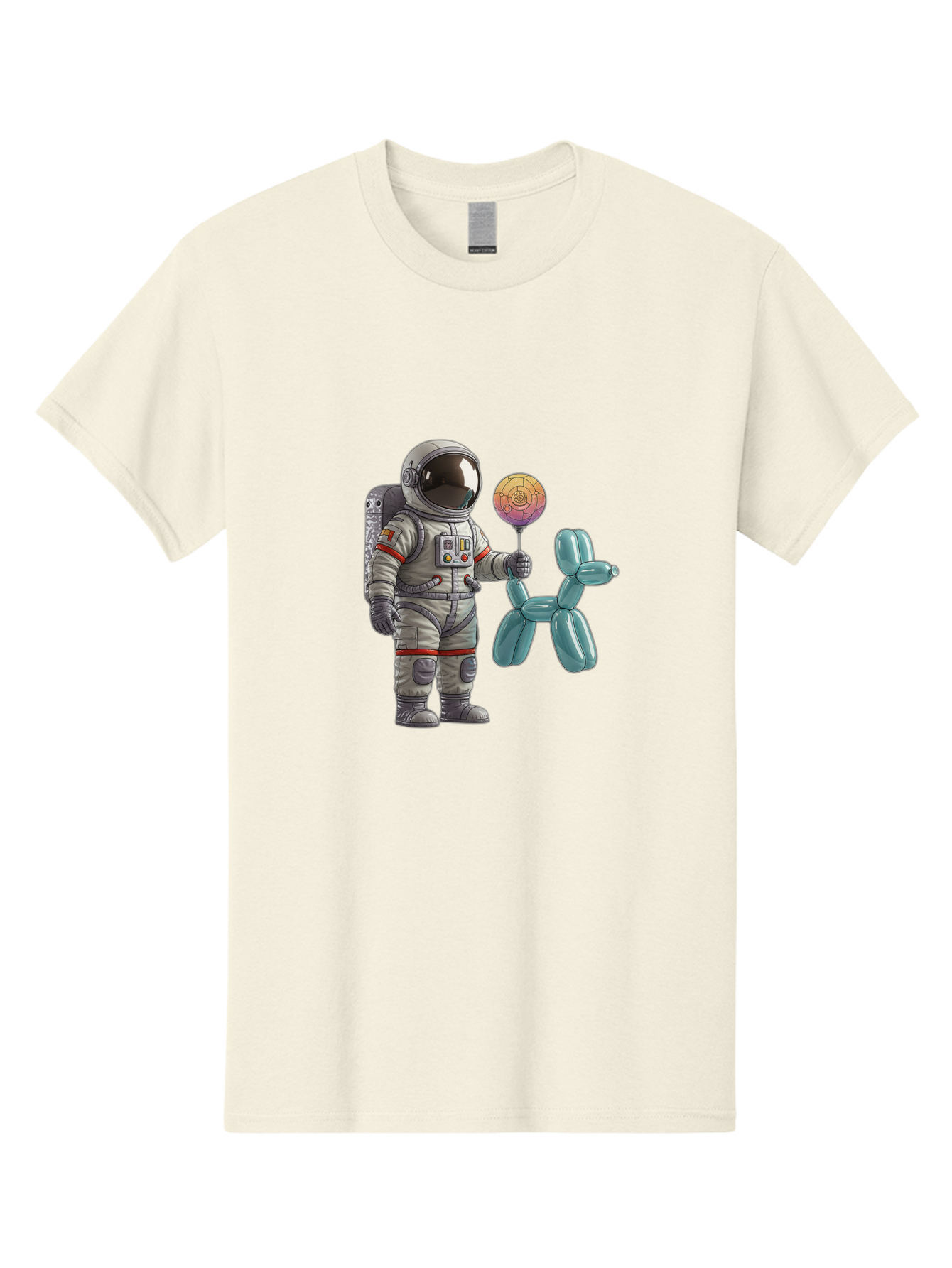 Astronaut-With-Balloon-Animal Men'S Graphic Tee, 100% Cotton, Comfortable Casual Summer Wear, Machine Washable, Vintage Camera, Old Camera, Antique Camera, Black Camera, Classic Photography, Photography Equipment, Nostalgic Device, Bal731
