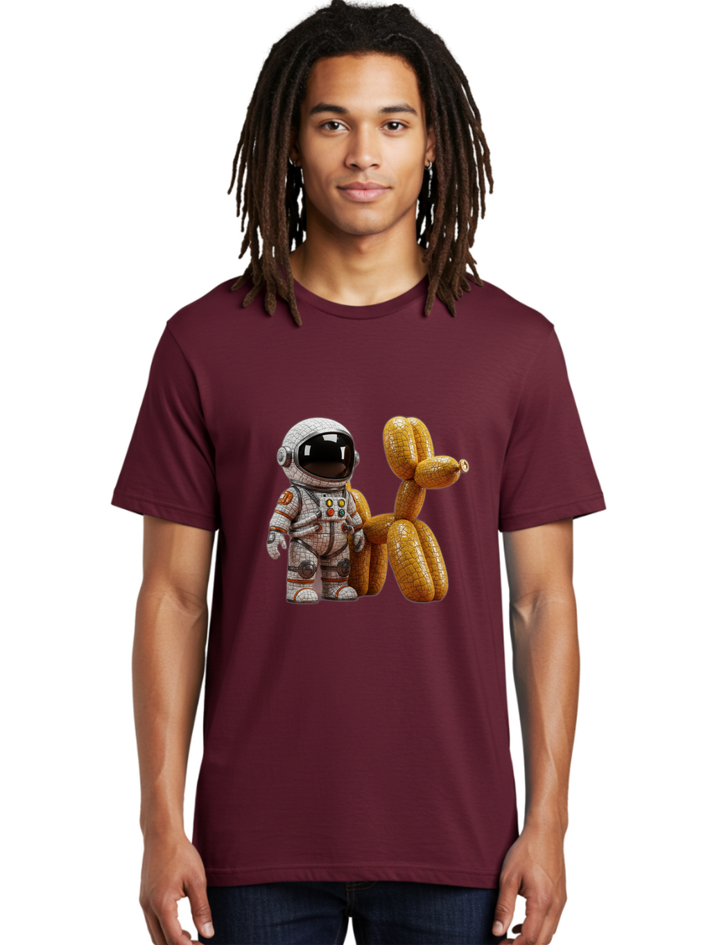 Astronaut-With-Balloon-Dog Men'S Graphic Tee, 100% Cotton, Comfortable Casual Summer Wear, Machine Washable, Vintage Camera, Old Camera, Antique Camera, Black Camera, Classic Photography, Photography Equipment, Nostalgic Device, Film Camera, Bal732