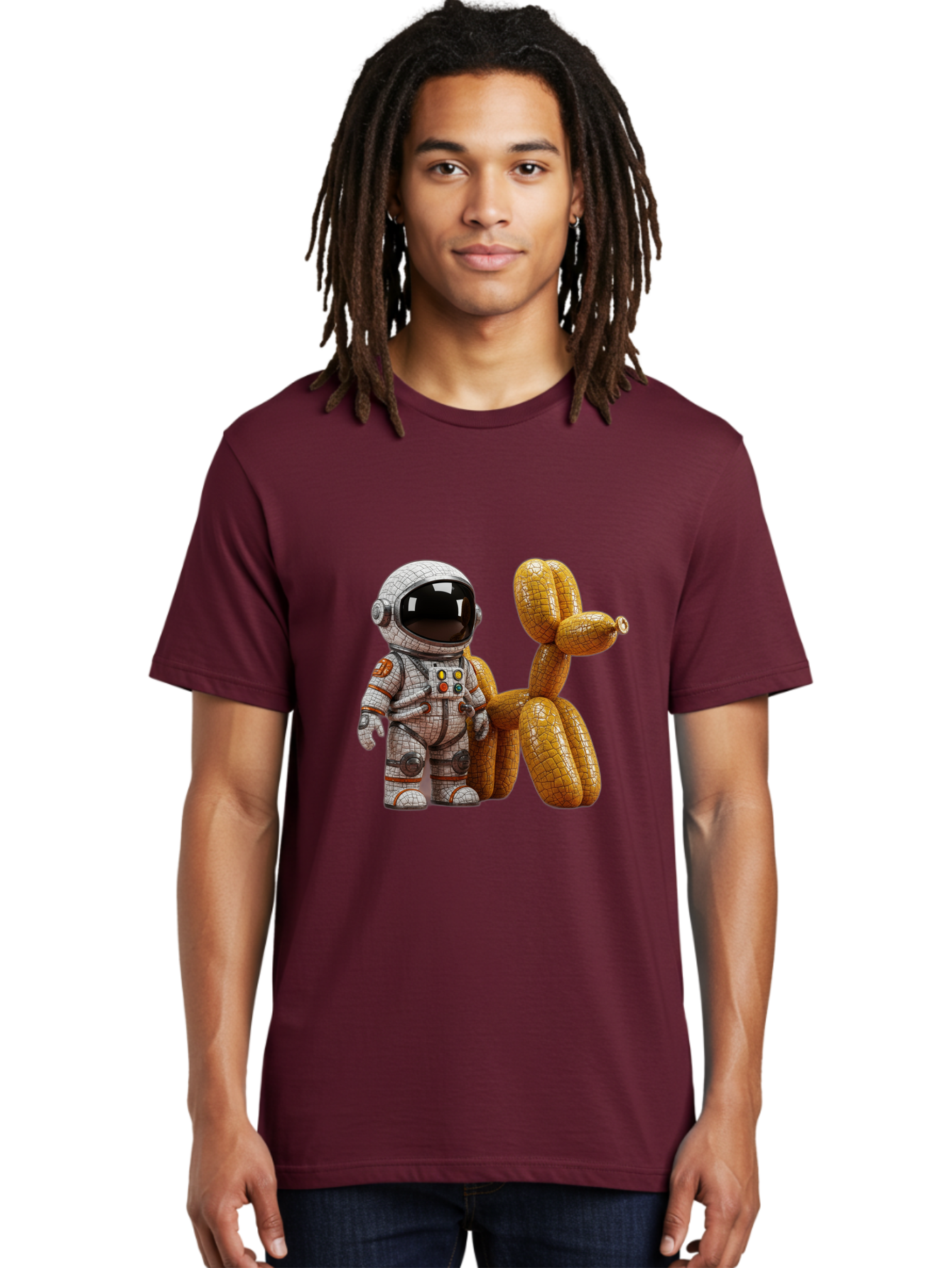 Astronaut-With-Balloon-Dog Men'S Graphic Tee, 100% Cotton, Comfortable Casual Summer Wear, Machine Washable, Vintage Camera, Old Camera, Antique Camera, Black Camera, Classic Photography, Photography Equipment, Nostalgic Device, Film Camera, Bal732
