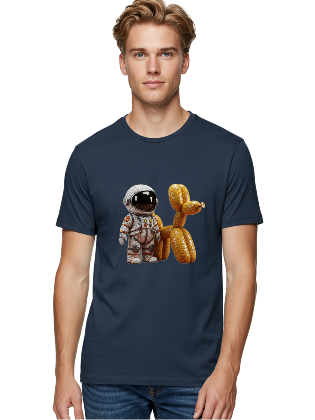 Astronaut-With-Balloon-Dog Men'S Graphic Tee, 100% Cotton, Comfortable Casual Summer Wear, Machine Washable, Vintage Camera, Old Camera, Antique Camera, Black Camera, Classic Photography, Photography Equipment, Nostalgic Device, Film Camera, Bal732