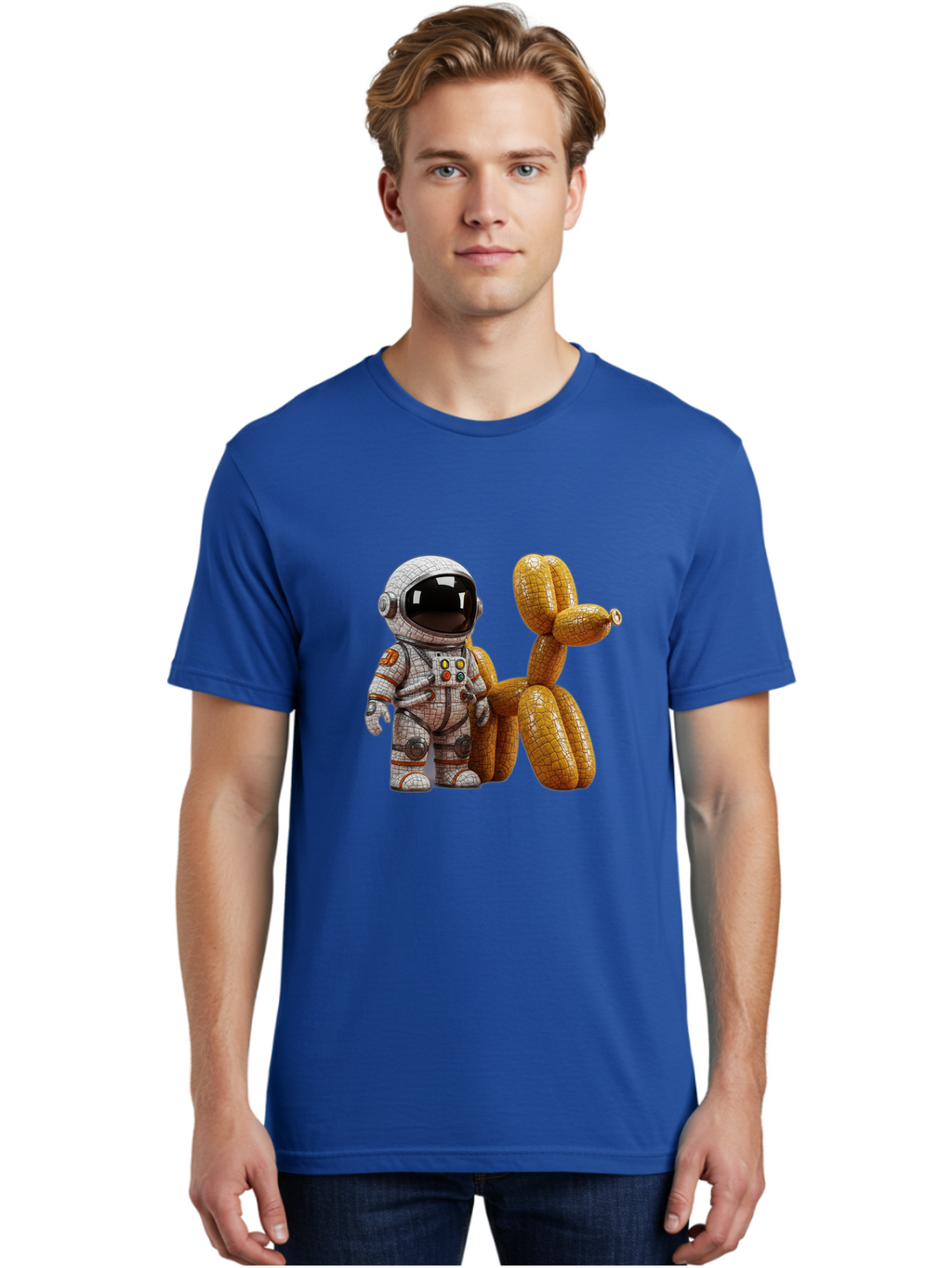 Astronaut-With-Balloon-Dog Men'S Graphic Tee, 100% Cotton, Comfortable Casual Summer Wear, Machine Washable, Vintage Camera, Old Camera, Antique Camera, Black Camera, Classic Photography, Photography Equipment, Nostalgic Device, Film Camera, Bal732