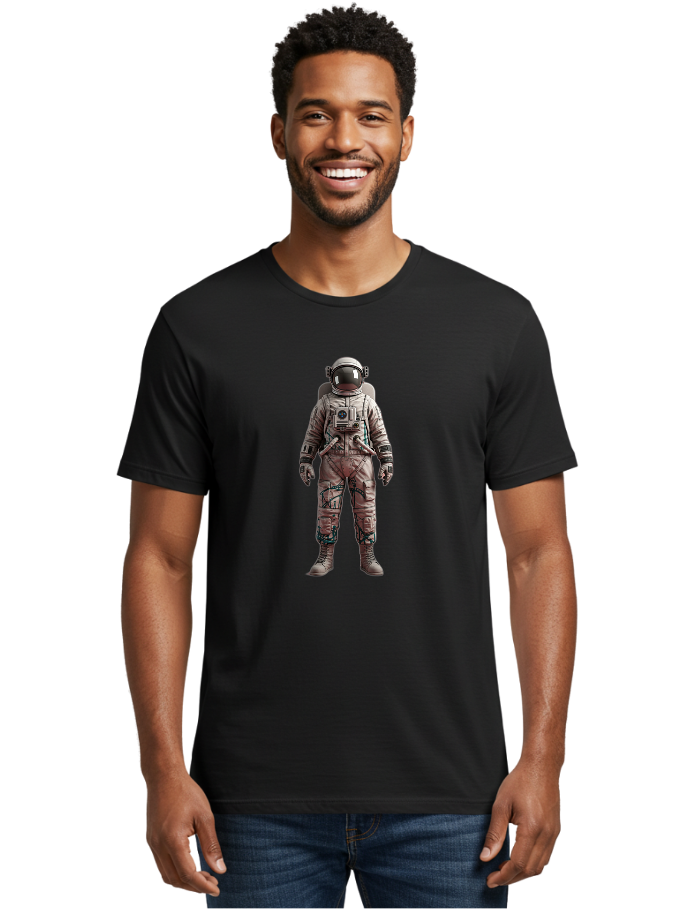 Astronaut Men'S Graphic Tee, 100% Cotton, Comfortable Casual Summer Wear, Machine Washable, Vintage Camera, Old Camera, Antique Camera, Black Camera, Classic Photography, Photography Equipment, Nostalgic Device, Film Camera, Camera Art Bal733