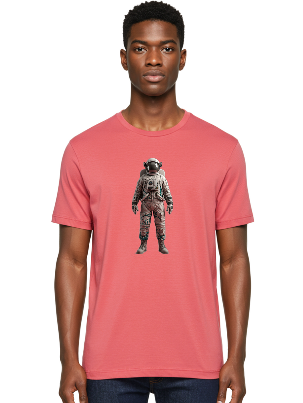 Astronaut Men'S Graphic Tee, 100% Cotton, Comfortable Casual Summer Wear, Machine Washable, Vintage Camera, Old Camera, Antique Camera, Black Camera, Classic Photography, Photography Equipment, Nostalgic Device, Film Camera, Camera Art Bal733