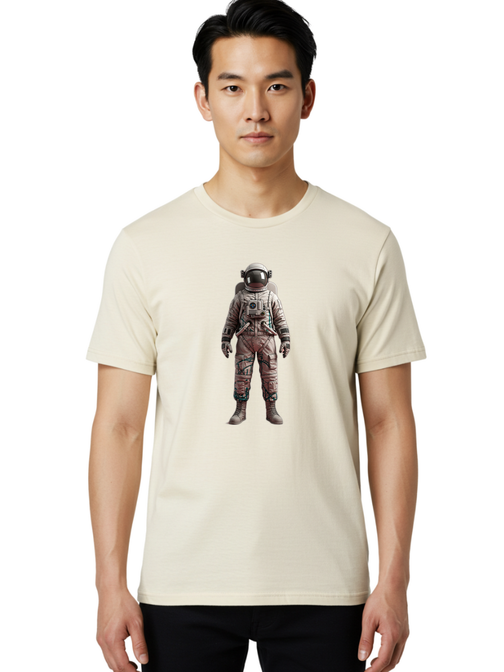 Astronaut Men'S Graphic Tee, 100% Cotton, Comfortable Casual Summer Wear, Machine Washable, Vintage Camera, Old Camera, Antique Camera, Black Camera, Classic Photography, Photography Equipment, Nostalgic Device, Film Camera, Camera Art Bal733