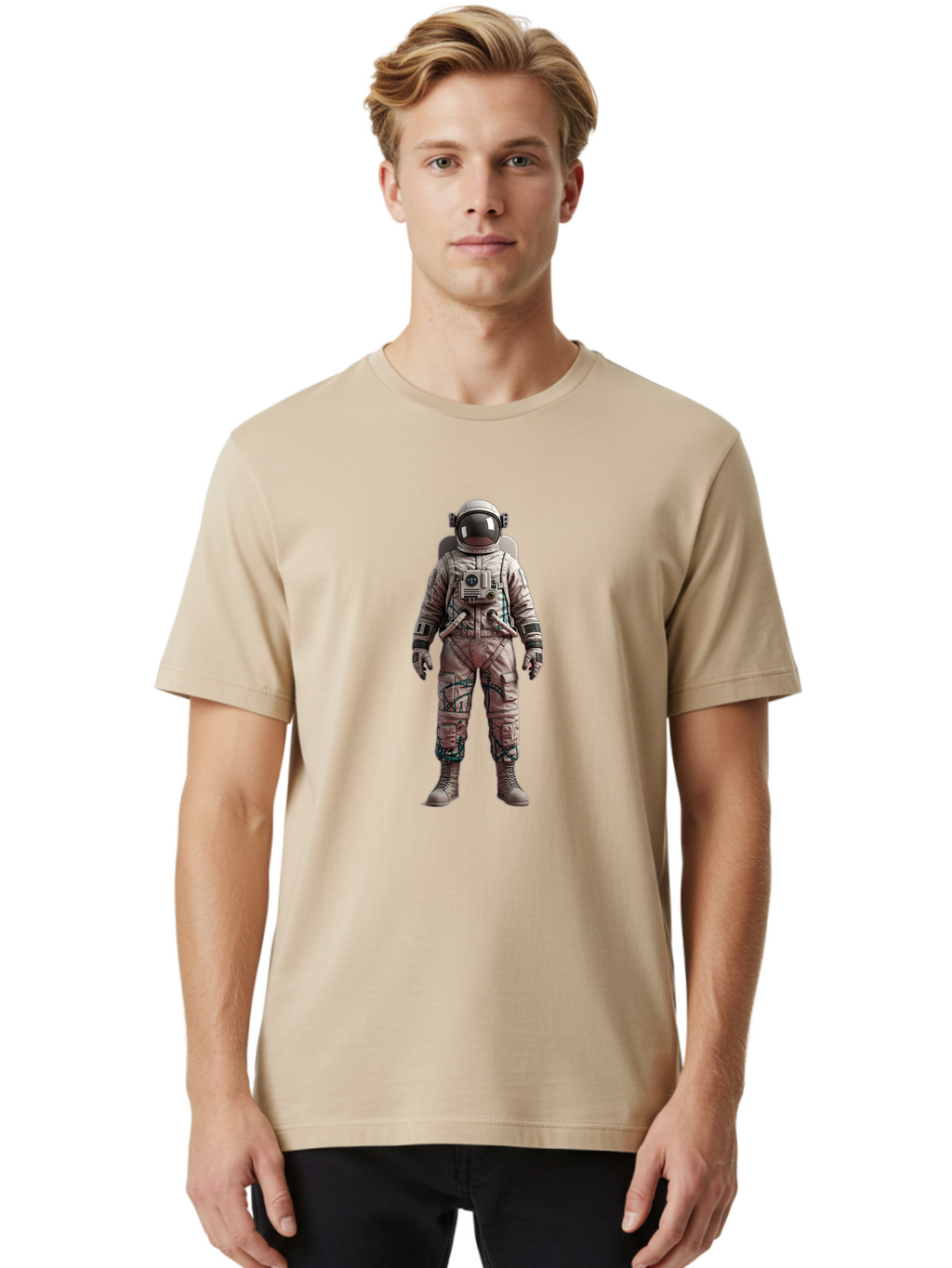 Astronaut Men'S Graphic Tee, 100% Cotton, Comfortable Casual Summer Wear, Machine Washable, Vintage Camera, Old Camera, Antique Camera, Black Camera, Classic Photography, Photography Equipment, Nostalgic Device, Film Camera, Camera Art Bal733