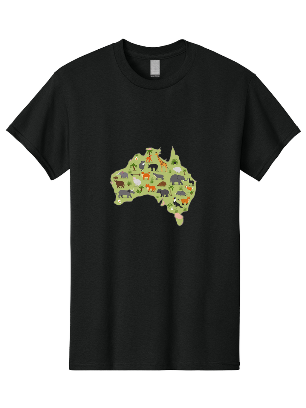 Australian-Animals-Map Men'S Graphic Tee, 100% Cotton, Comfortable Casual Summer Wear, Machine Washable, Vintage Camera, Old Camera, Antique Camera, Black Camera, Classic Photography, Photography Equipment, Nostalgic Device, Film Camera, Bal735