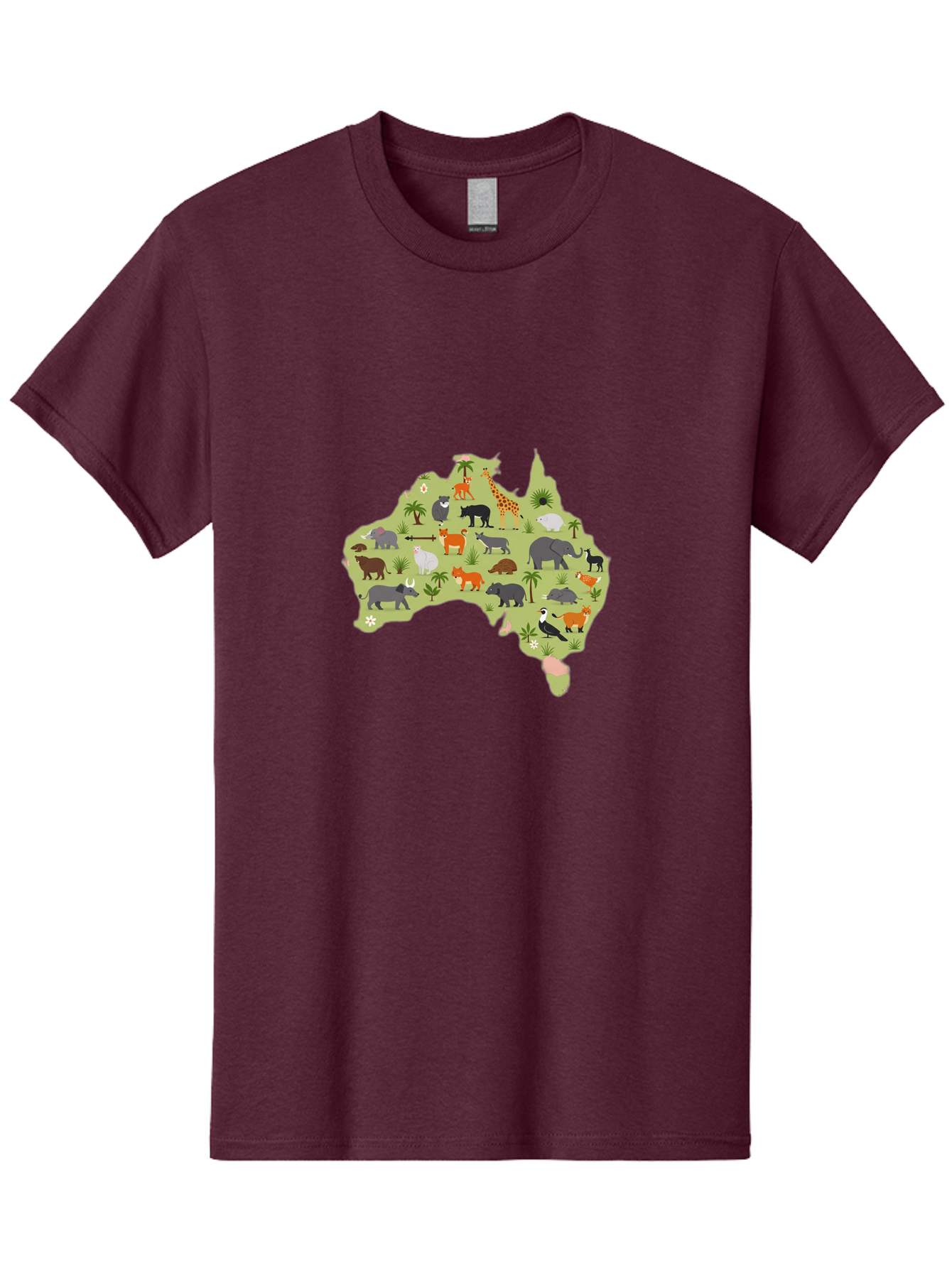 Australian-Animals-Map Men'S Graphic Tee, 100% Cotton, Comfortable Casual Summer Wear, Machine Washable, Vintage Camera, Old Camera, Antique Camera, Black Camera, Classic Photography, Photography Equipment, Nostalgic Device, Film Camera, Bal735
