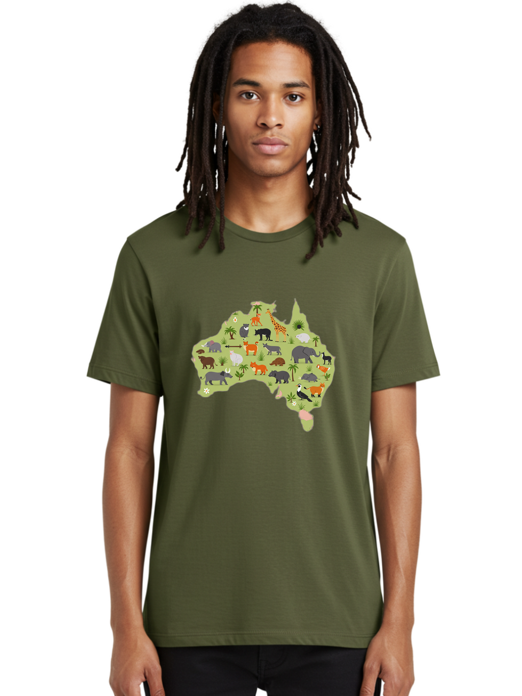 Australian-Animals-Map Men'S Graphic Tee, 100% Cotton, Comfortable Casual Summer Wear, Machine Washable, Vintage Camera, Old Camera, Antique Camera, Black Camera, Classic Photography, Photography Equipment, Nostalgic Device, Film Camera, Bal735